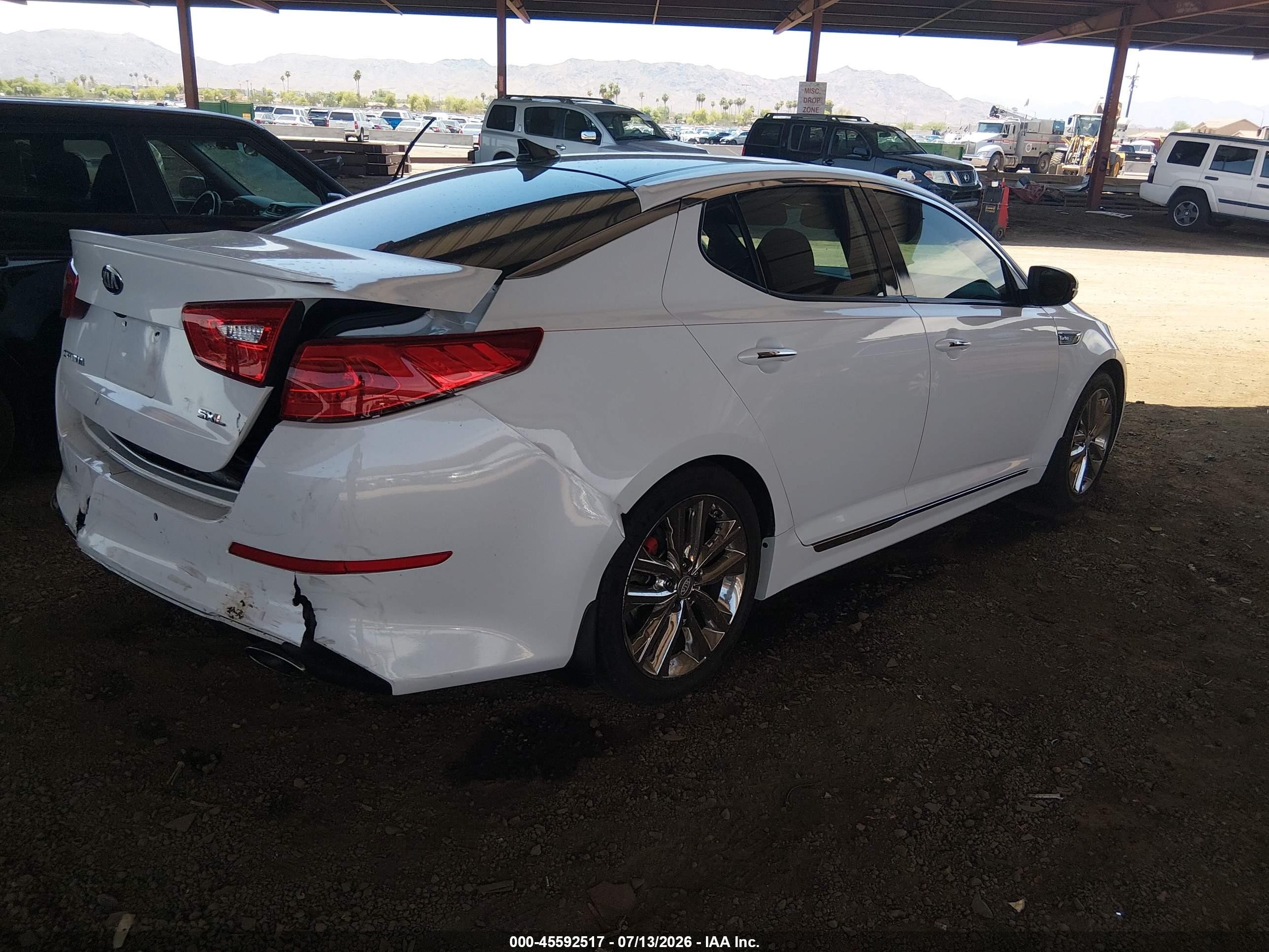 2015 Kia Optima Sxl Turbo White vin: 5XXGR4A66FG447549