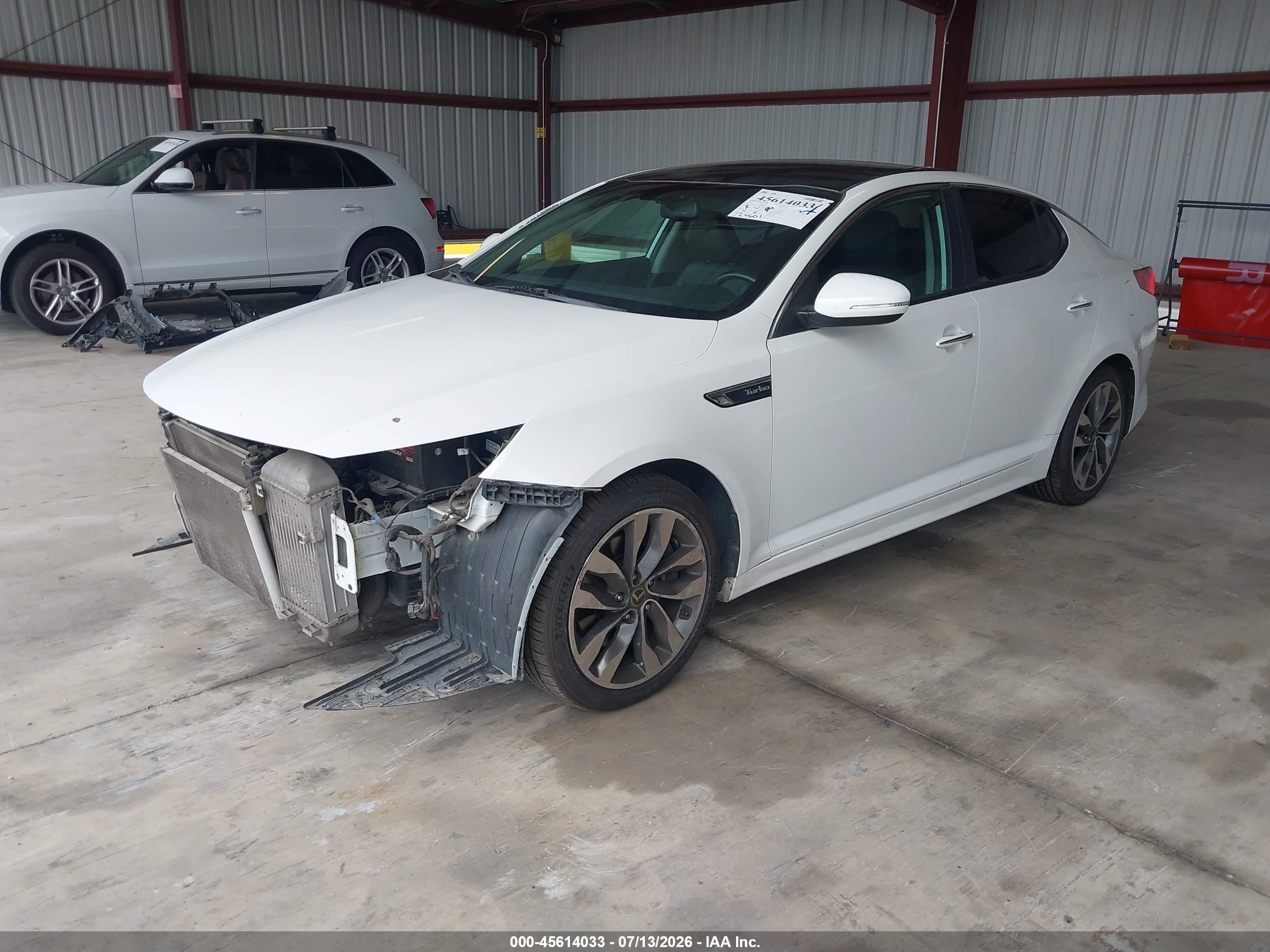 2015 Kia Optima Sx Turbo White vin: 5XXGR4A66FG490529