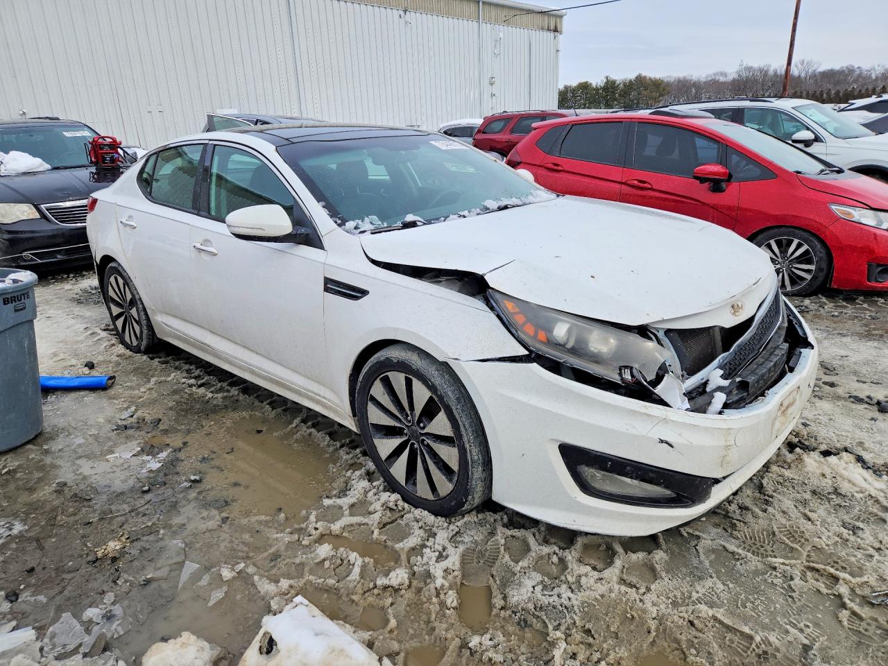 2012 Kia Optima Sx White vin: 5XXGR4A67CG008971