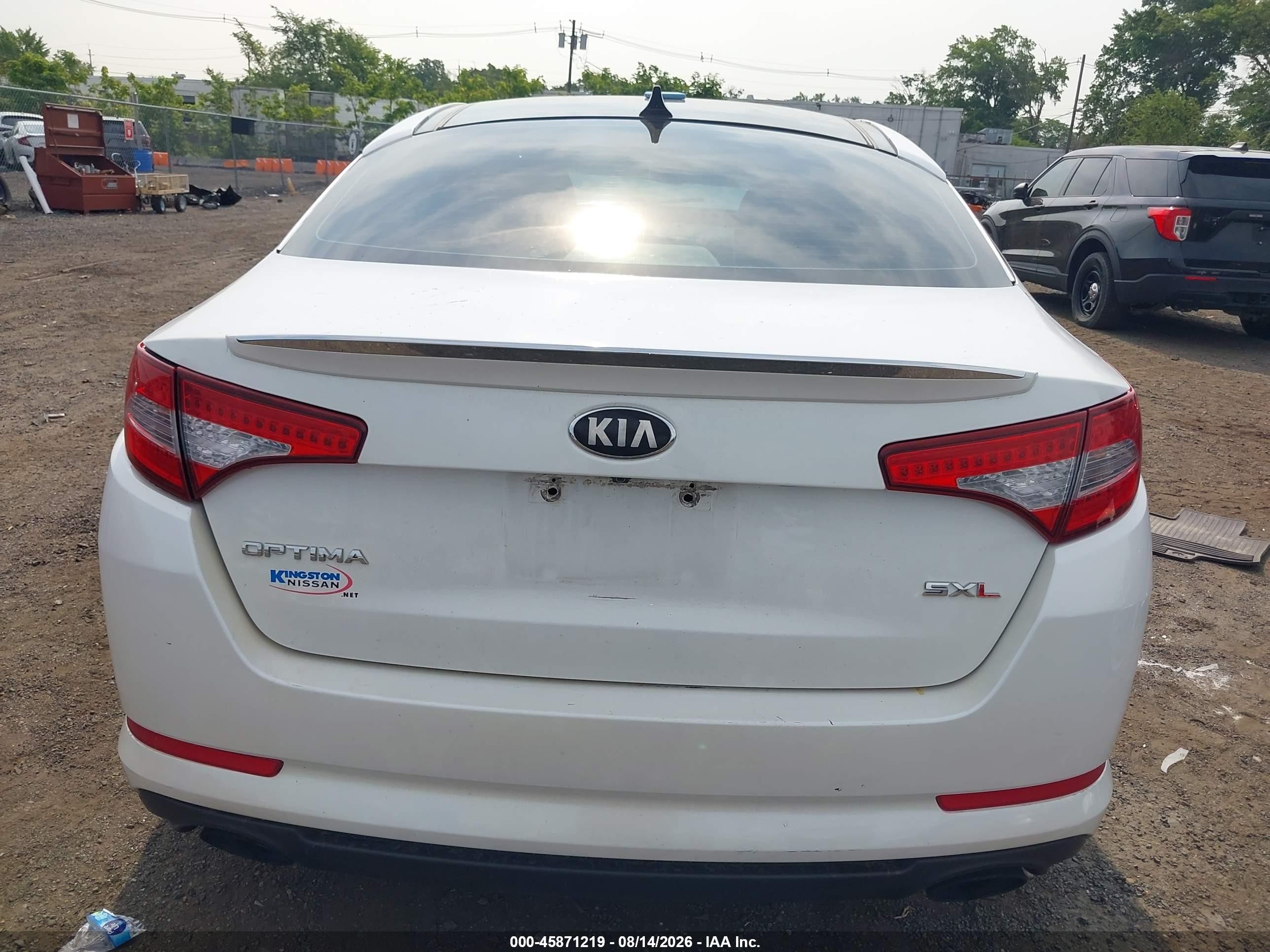 2013 Kia Optima Sx White vin: 5XXGR4A67DG093618