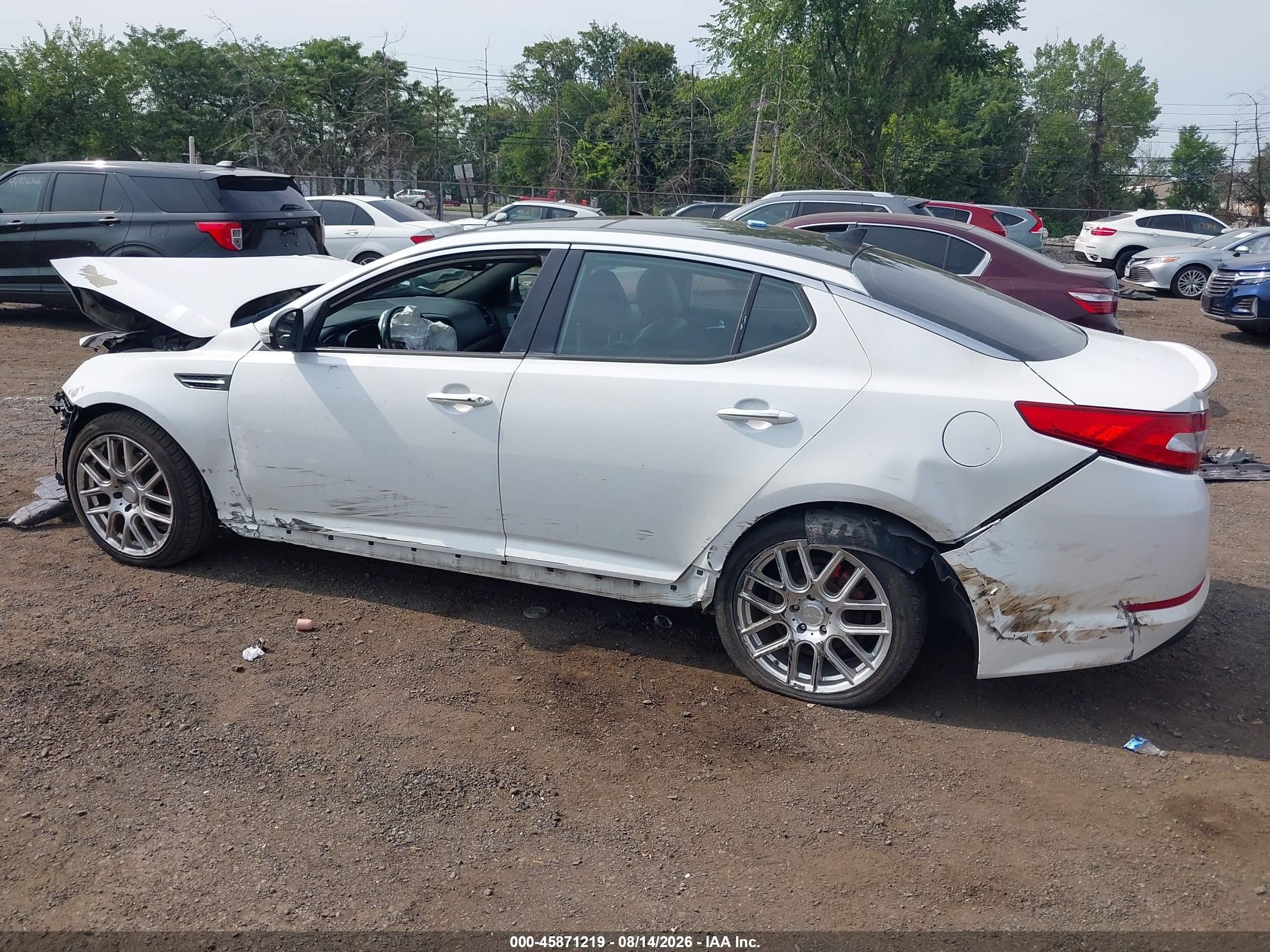 2013 Kia Optima Sx White vin: 5XXGR4A67DG093618
