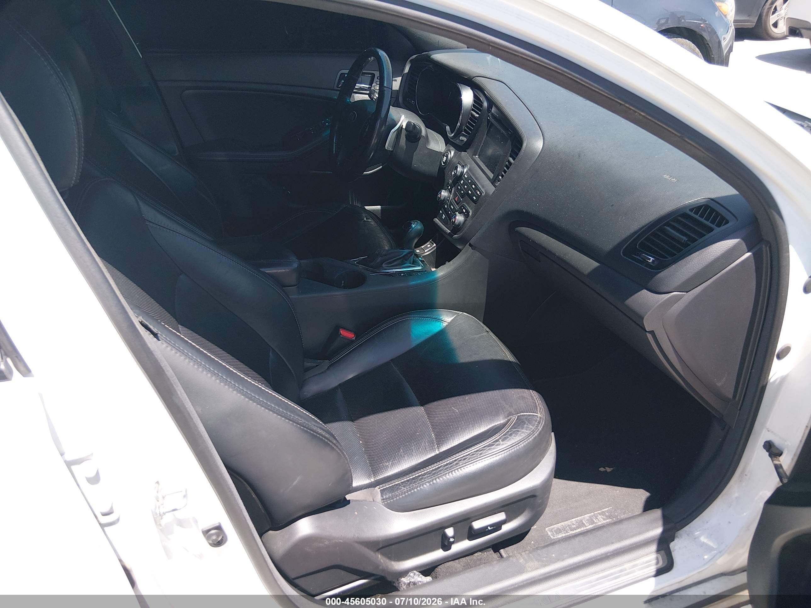 2013 Kia Optima Sx White vin: 5XXGR4A67DG101197