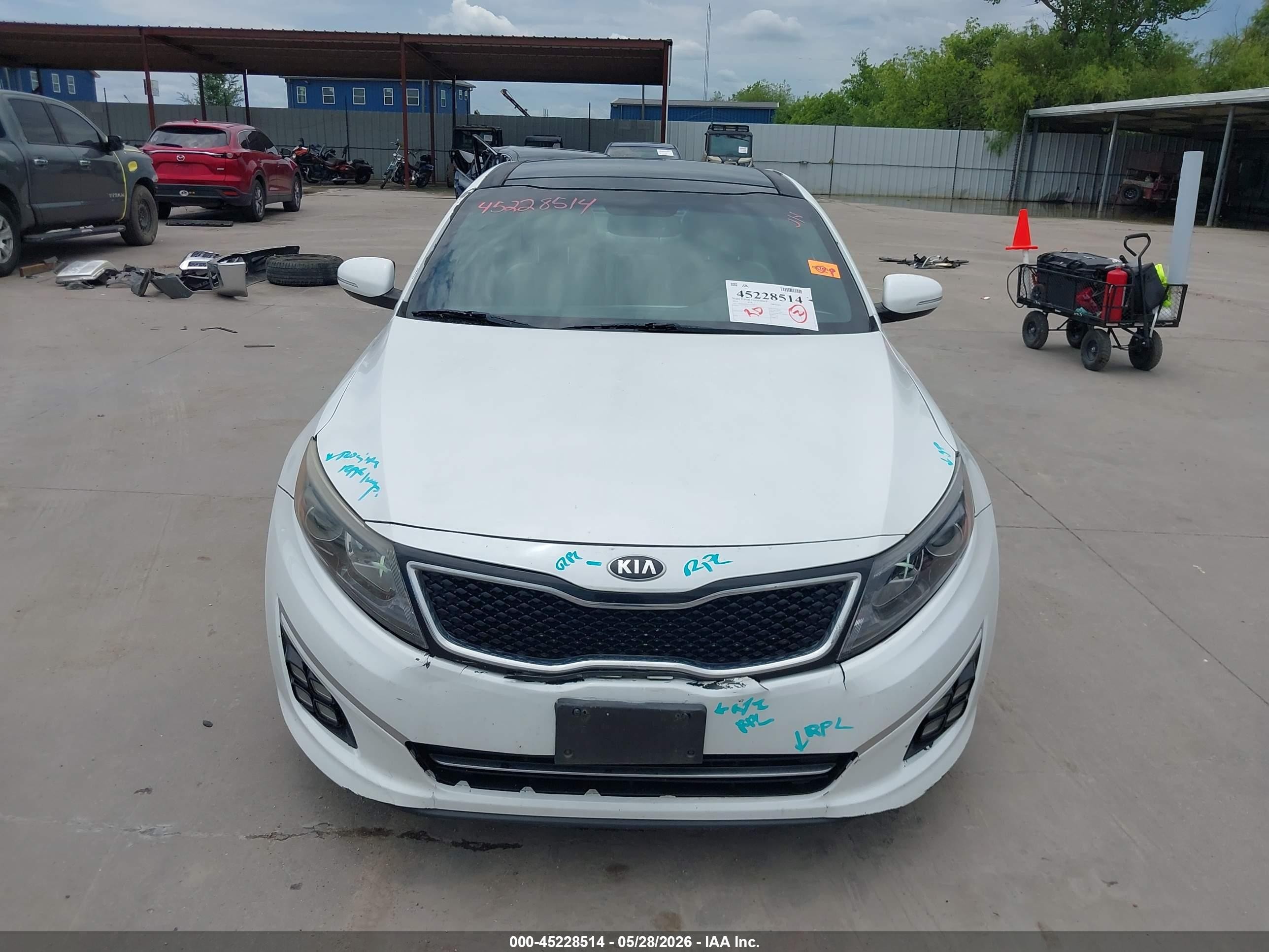 2014 Kia Optima Sxl Turbo White vin: 5XXGR4A67EG278835
