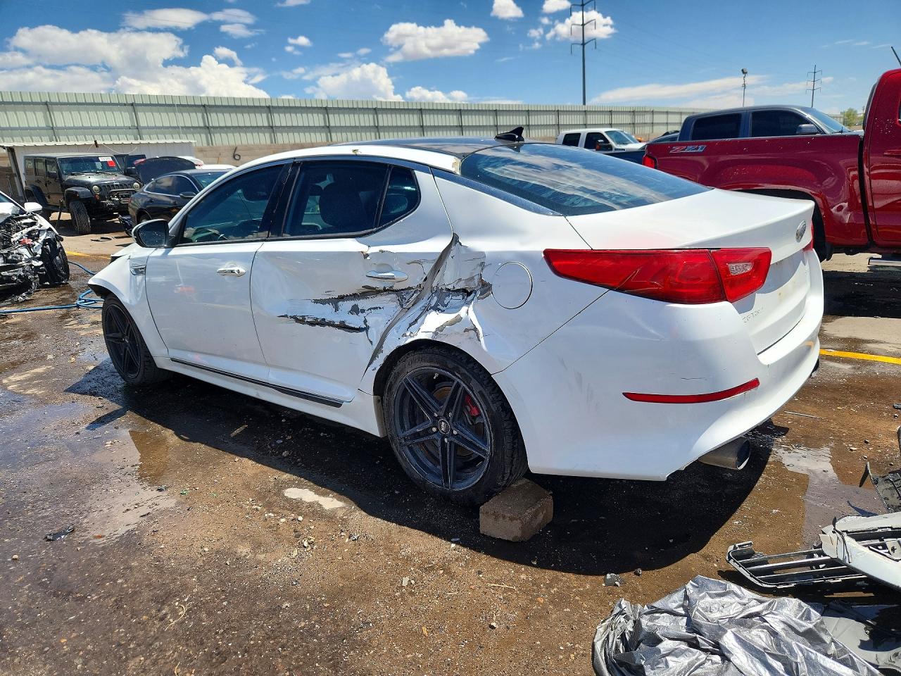 2014 Kia Optima Sx White vin: 5XXGR4A67EG283727