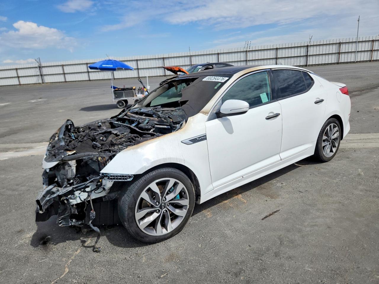 2015 Kia Optima Sx White vin: 5XXGR4A67FG365913