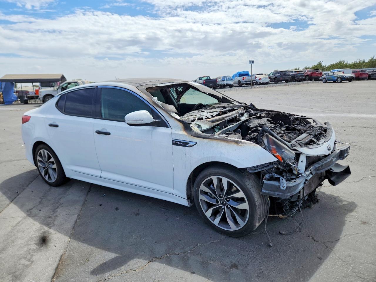 2015 Kia Optima Sx White vin: 5XXGR4A67FG365913
