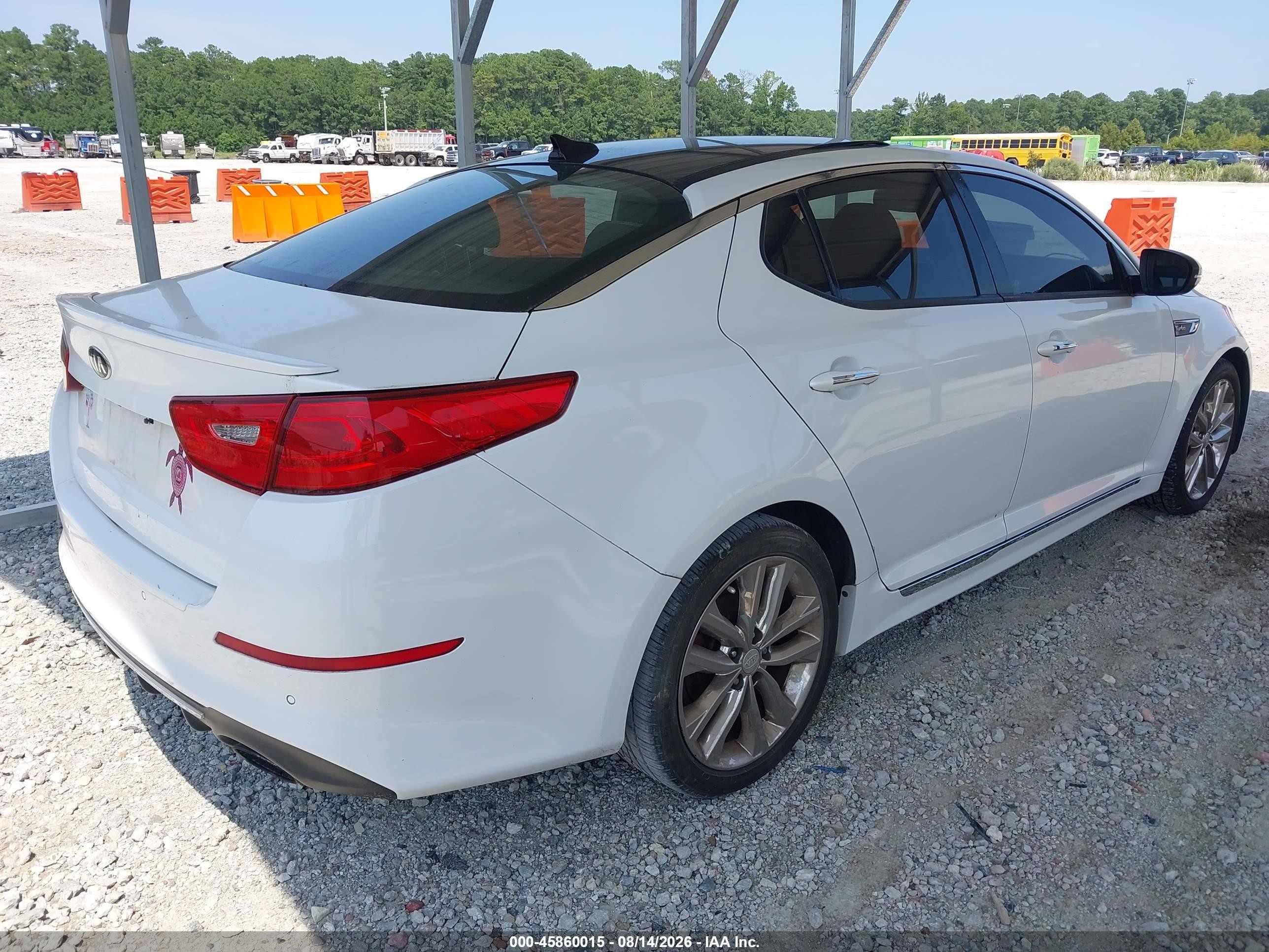 2015 Kia Optima Sxl Turbo White vin: 5XXGR4A67FG504101