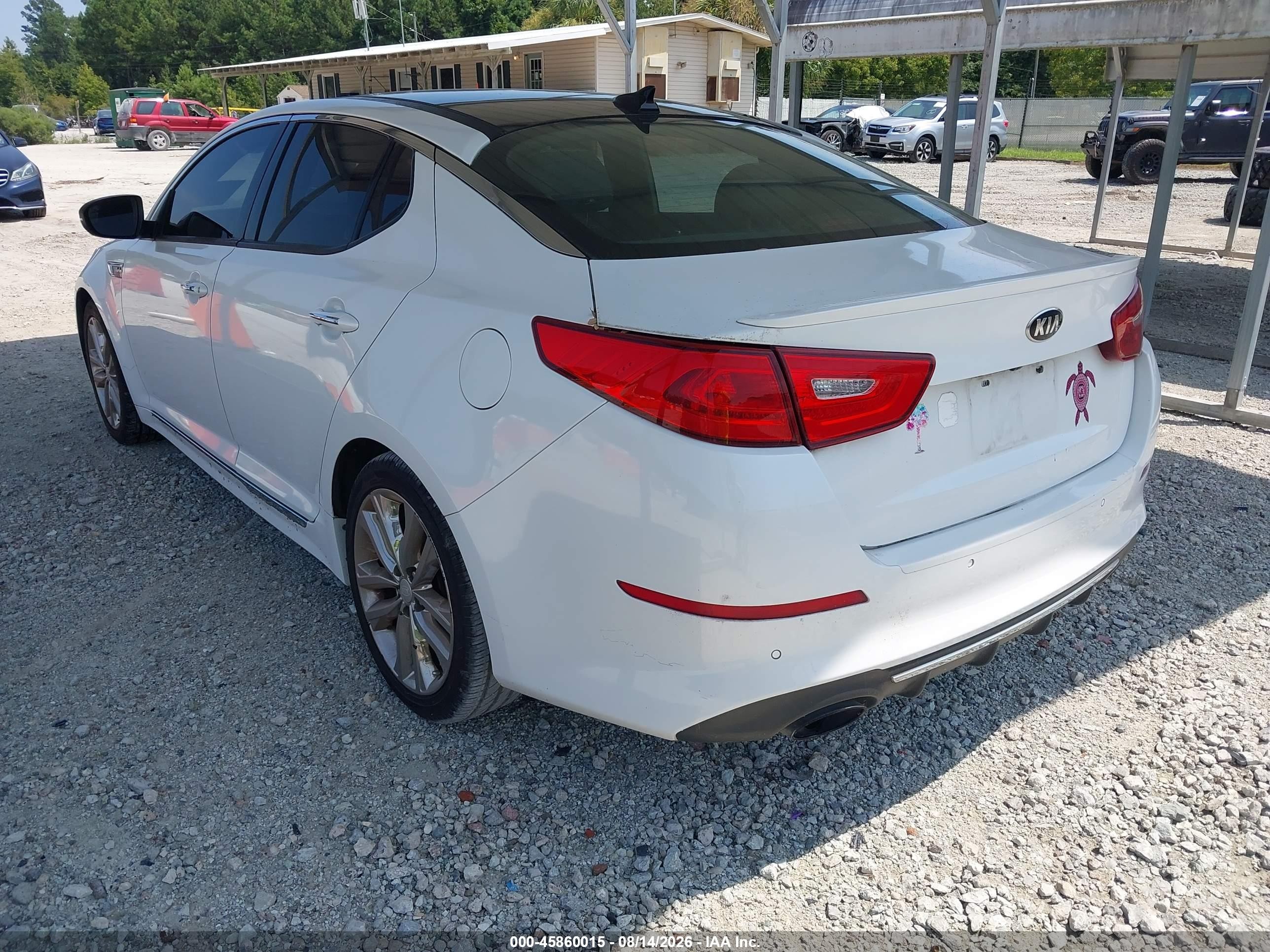 2015 Kia Optima Sxl Turbo White vin: 5XXGR4A67FG504101
