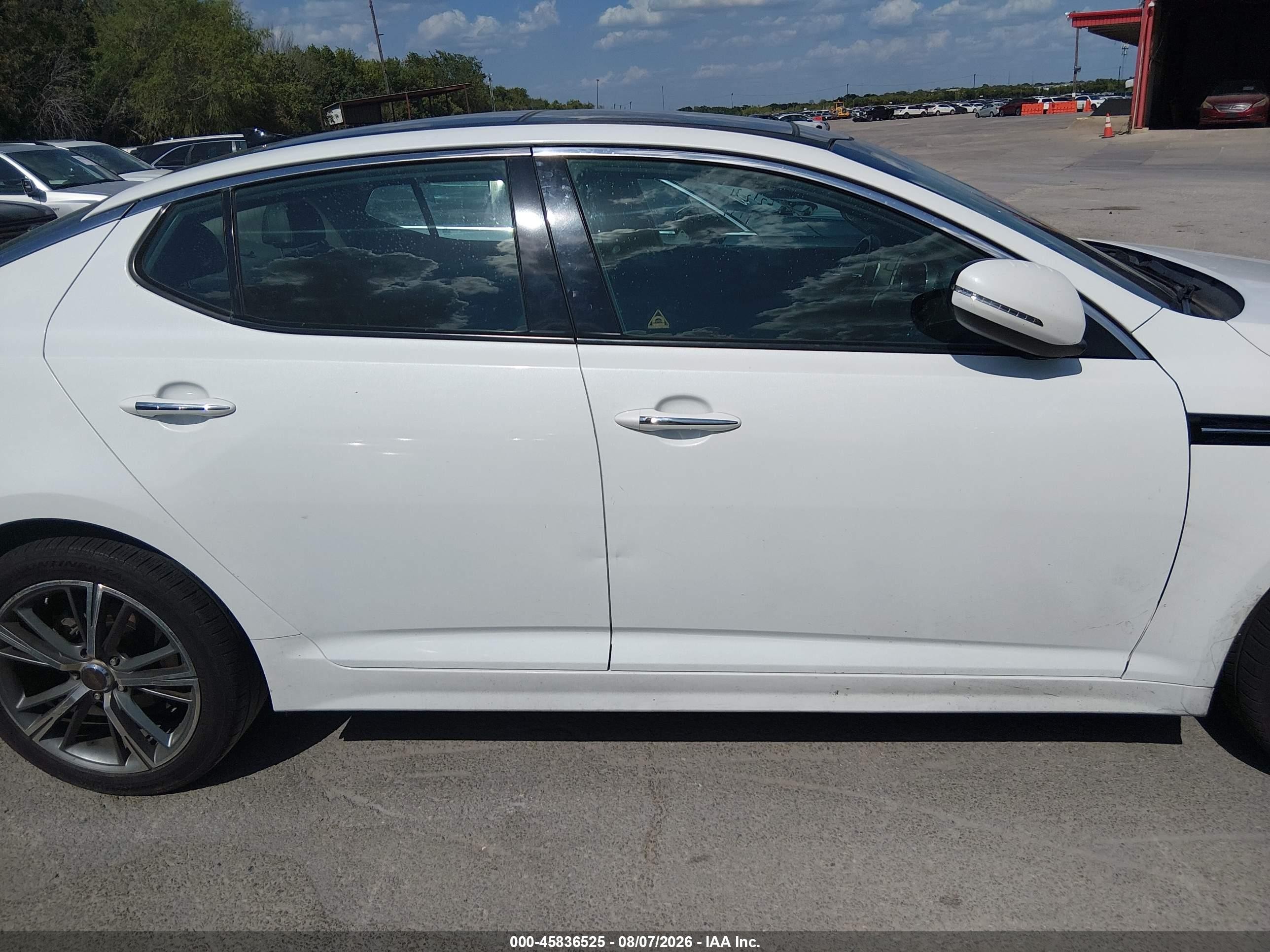 2012 Kia Optima Sx White vin: 5XXGR4A68CG013600