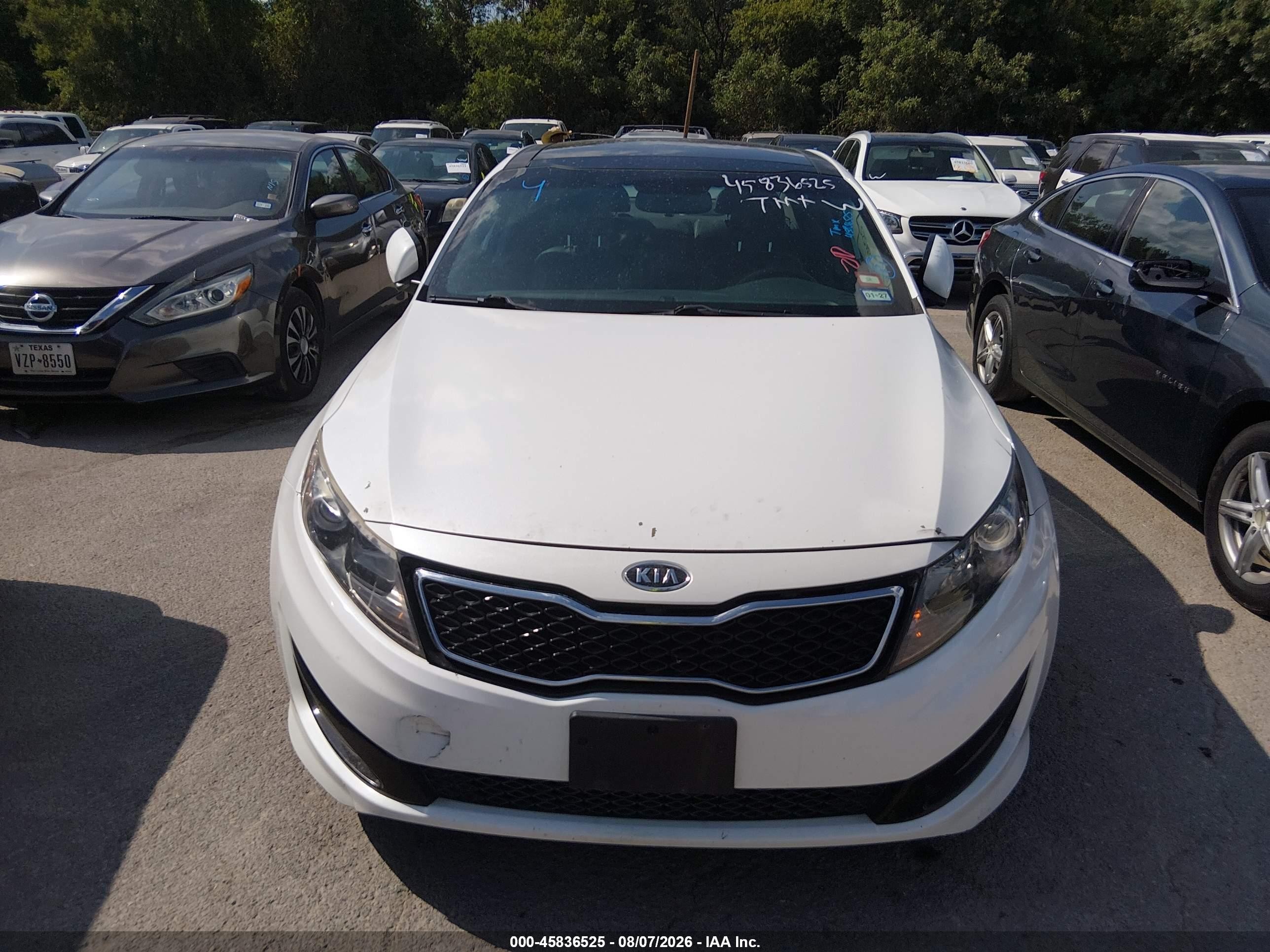 2012 Kia Optima Sx White vin: 5XXGR4A68CG013600