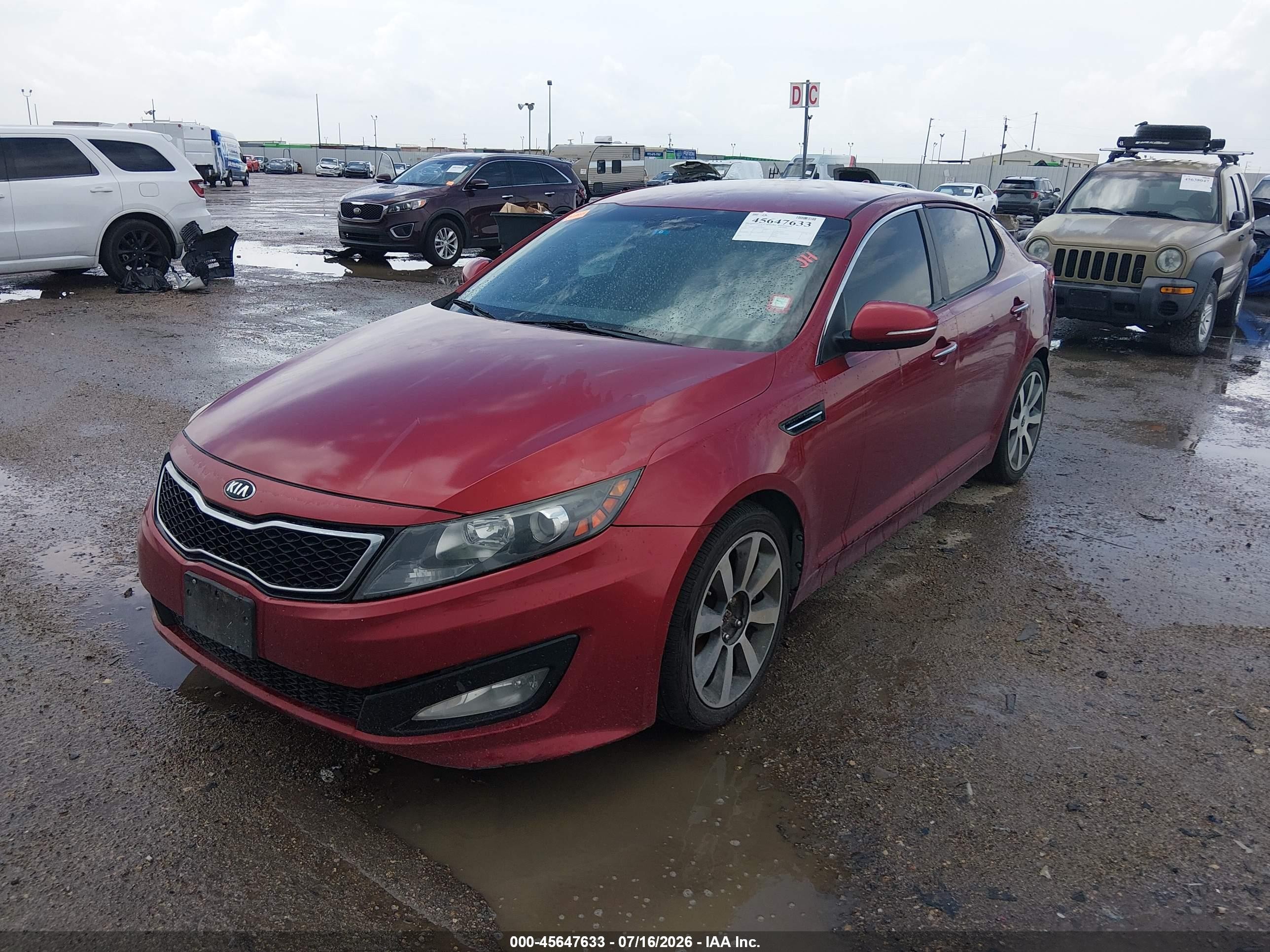 2013 Kia Optima Sx Red vin: 5XXGR4A68DG109535
