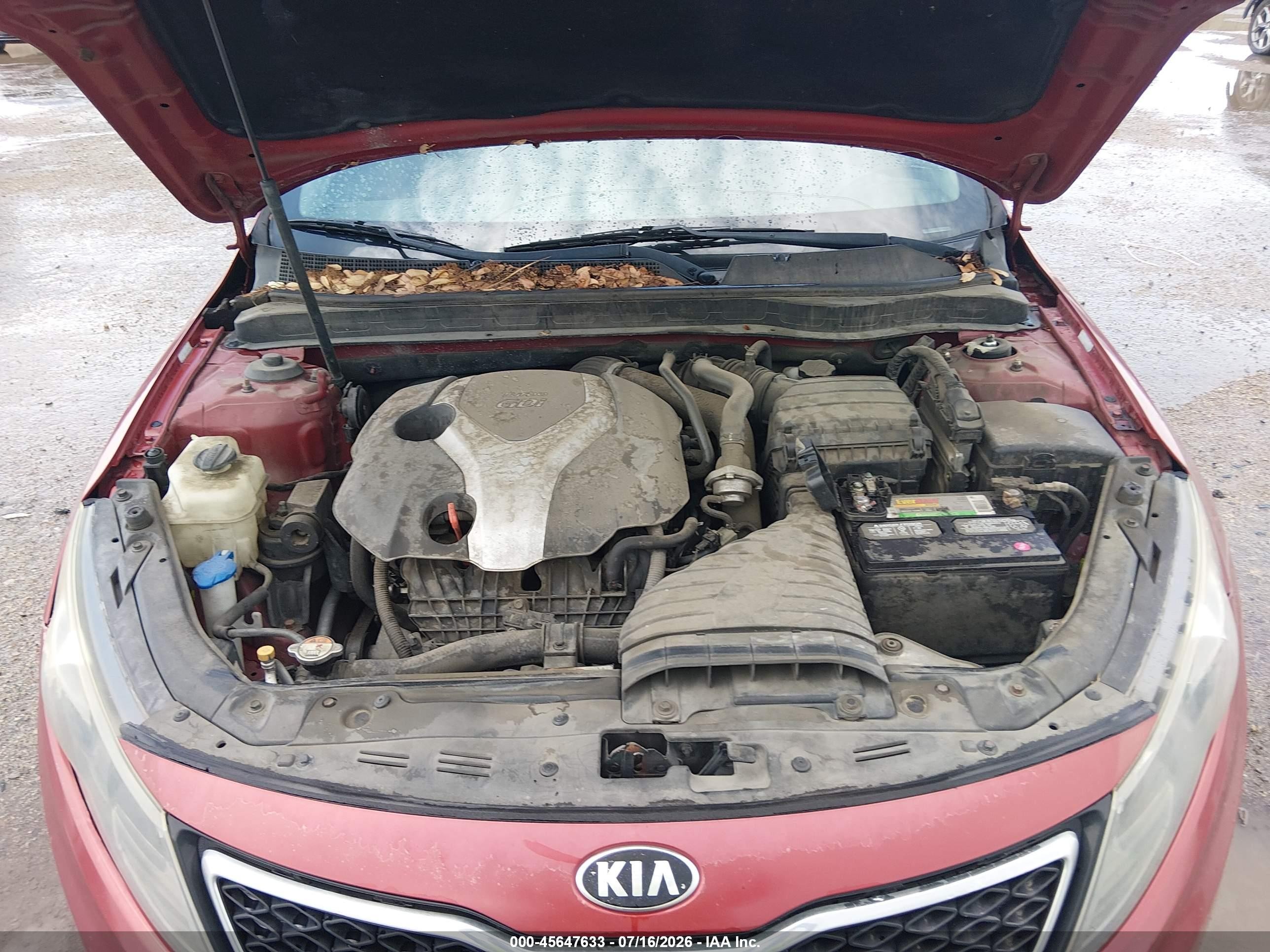 2013 Kia Optima Sx Red vin: 5XXGR4A68DG109535