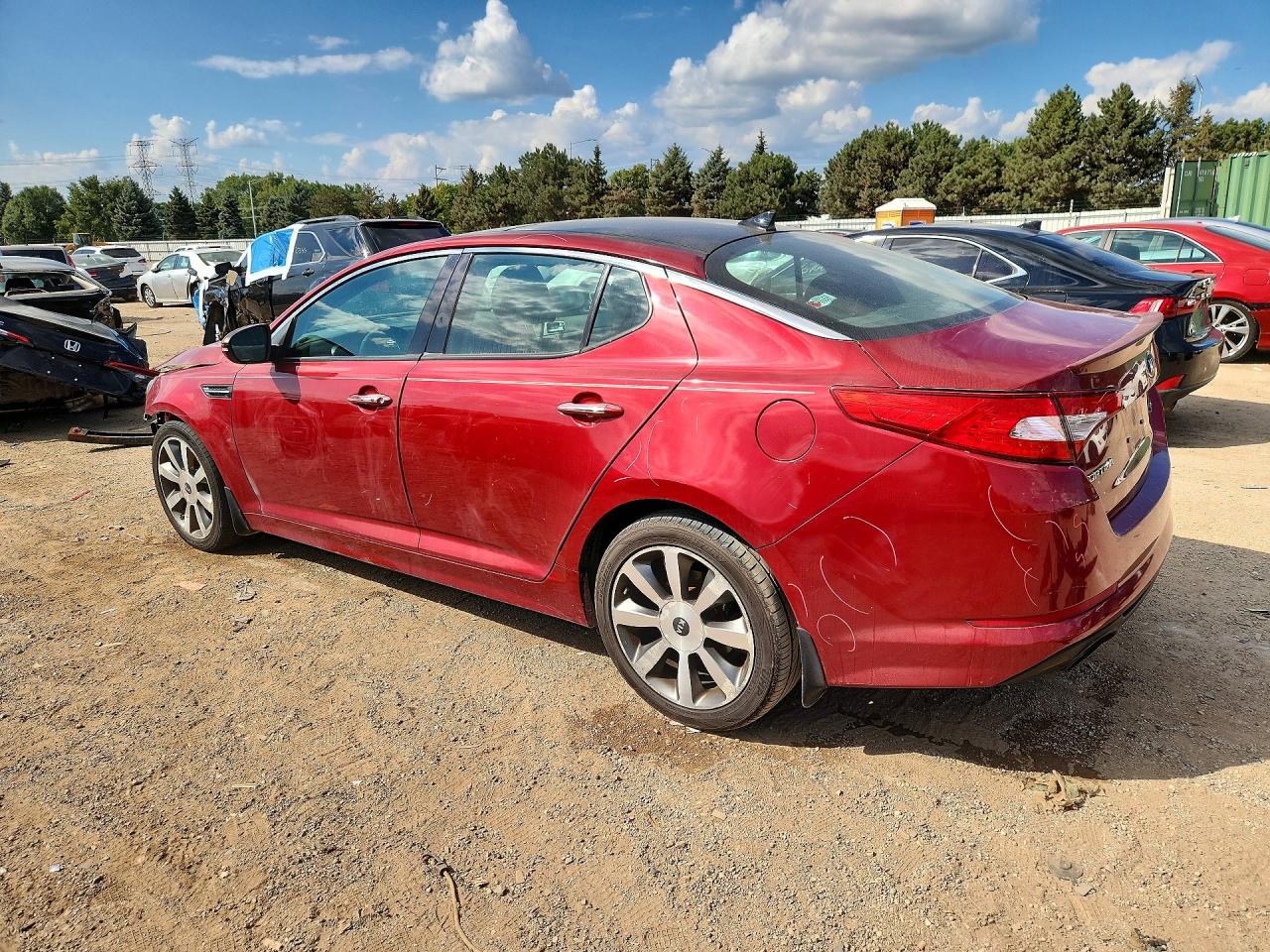 2013 Kia Optima Sx Burgundy vin: 5XXGR4A68DG136363