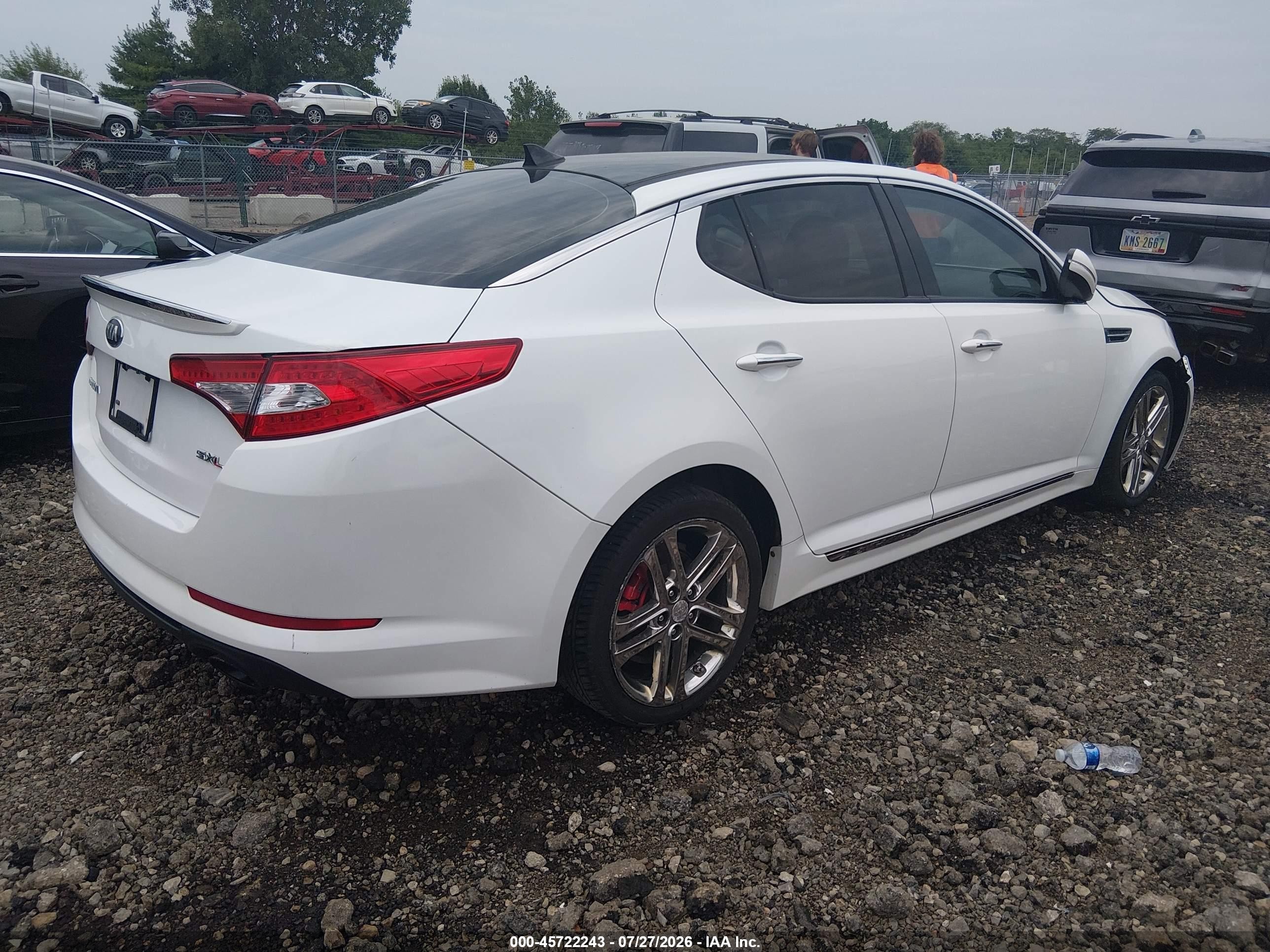 2013 Kia Optima Sx White vin: 5XXGR4A68DG141210