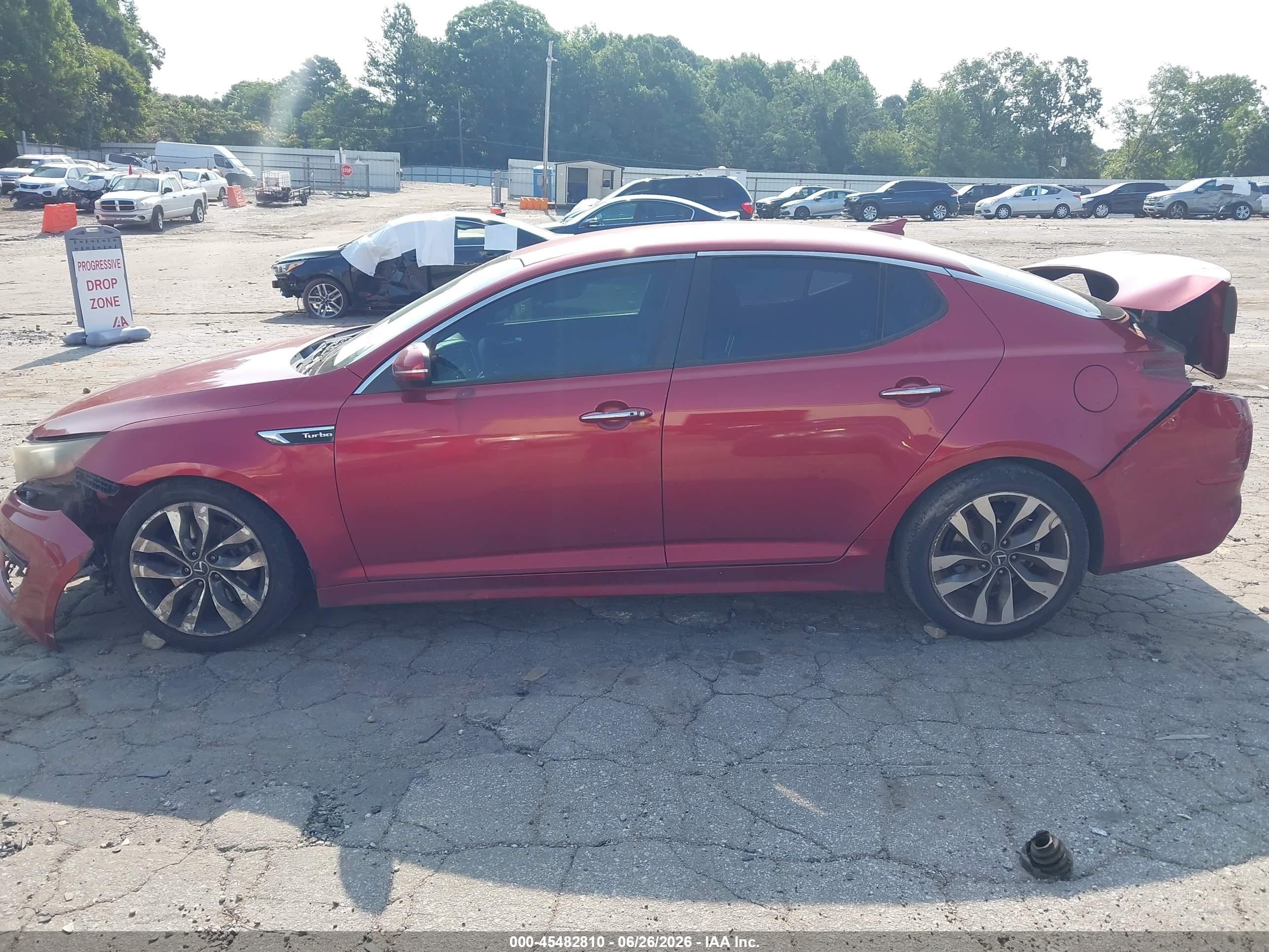 2014 Kia Optima Sx Turbo Красный vin: 5XXGR4A68EG291819