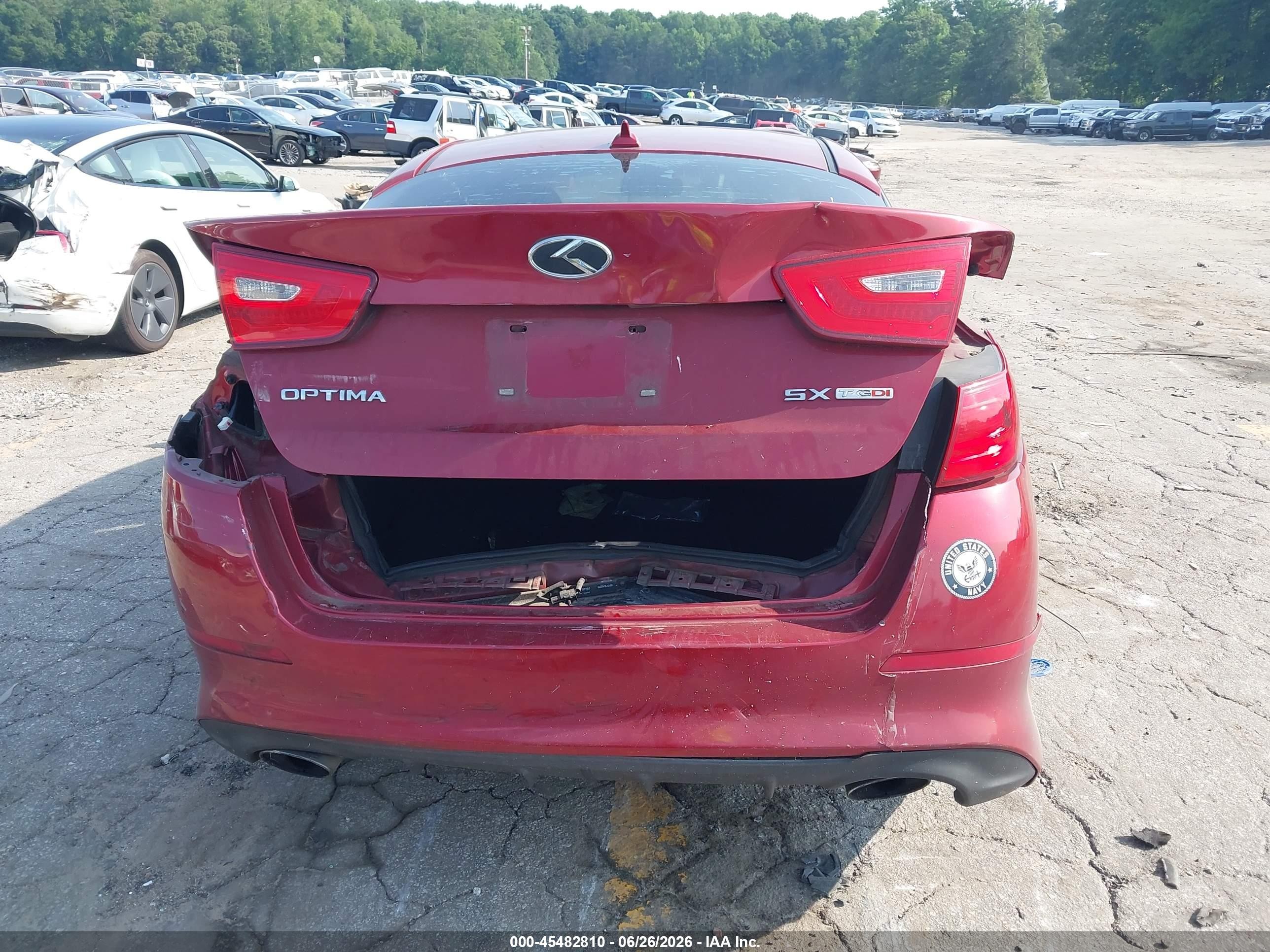 2014 Kia Optima Sx Turbo Красный vin: 5XXGR4A68EG291819