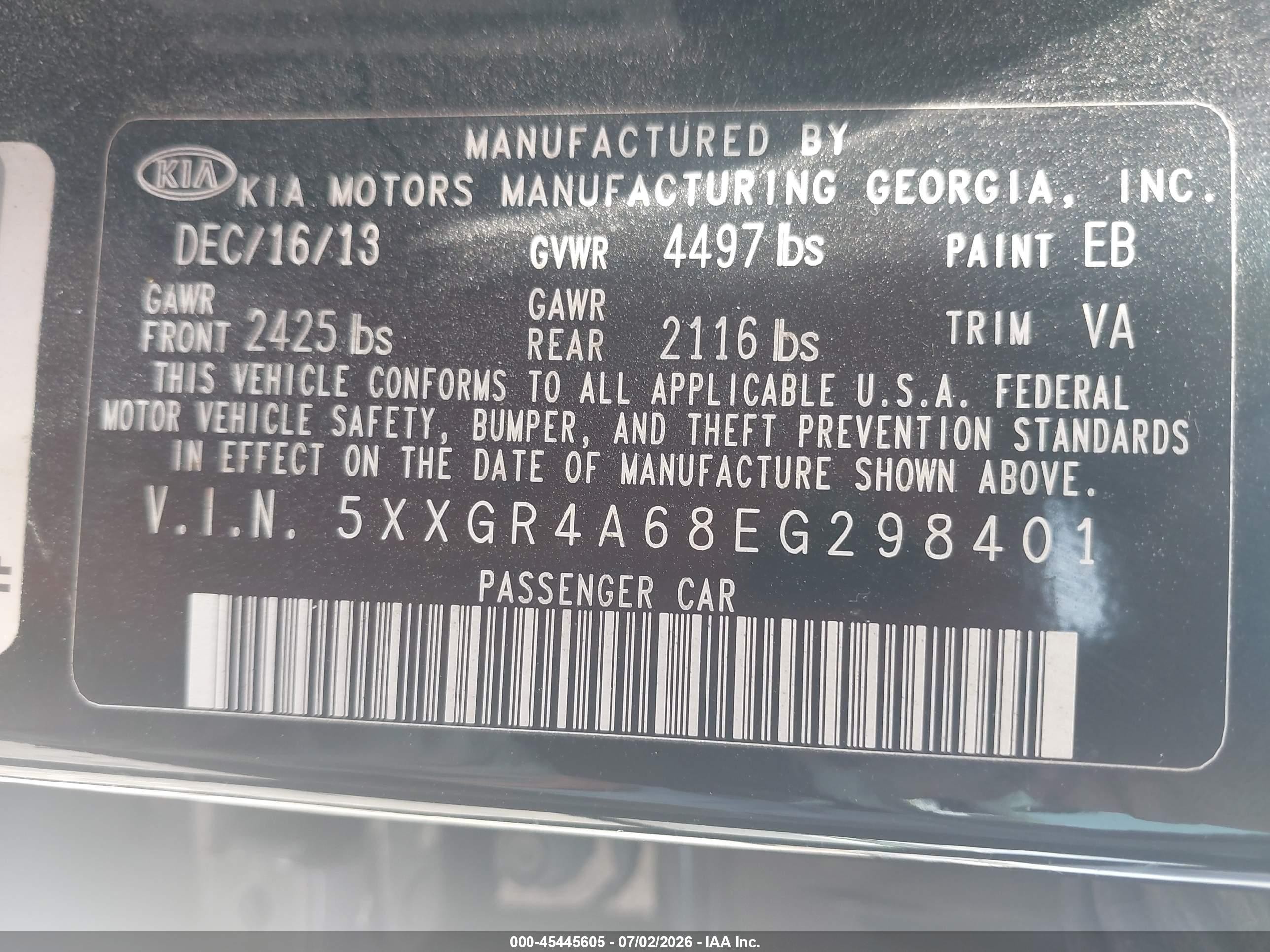2014 Kia Optima Sx Turbo Black vin: 5XXGR4A68EG298401