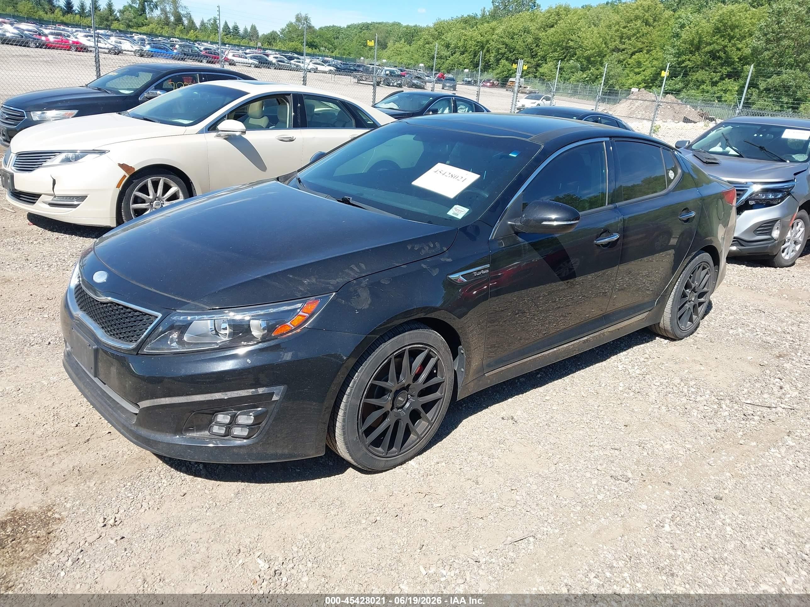 2014 Kia Optima Sxl Turbo Black vin: 5XXGR4A68EG350075