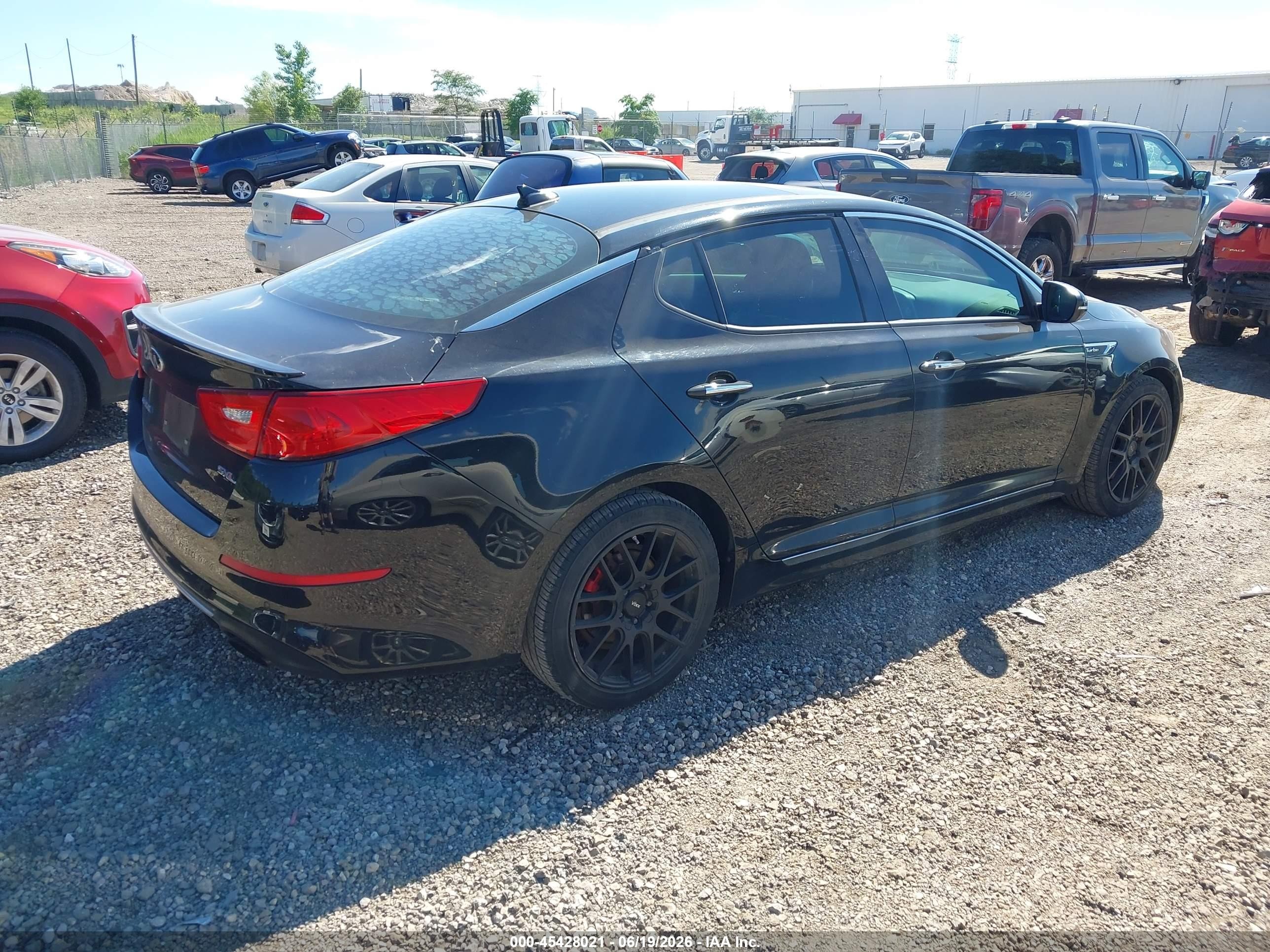 2014 Kia Optima Sxl Turbo Black vin: 5XXGR4A68EG350075
