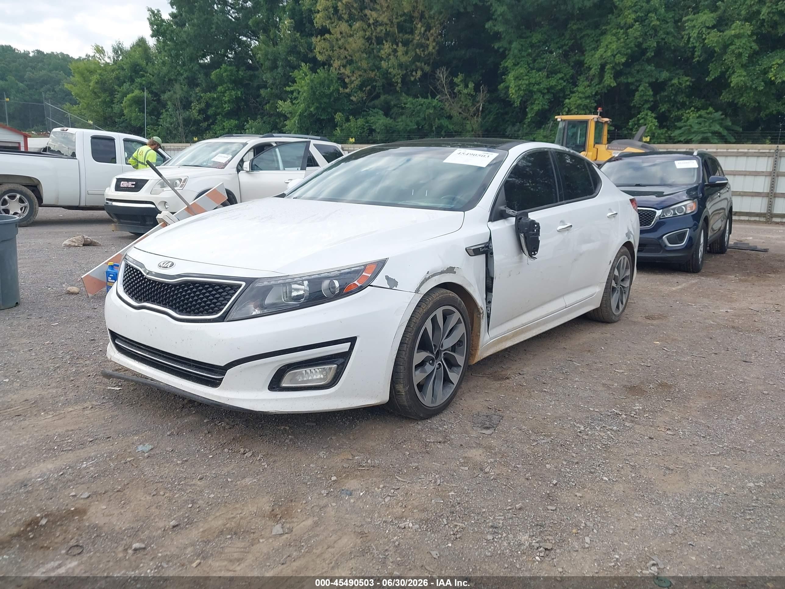 2015 Kia Optima Sx Turbo White vin: 5XXGR4A68FG356671