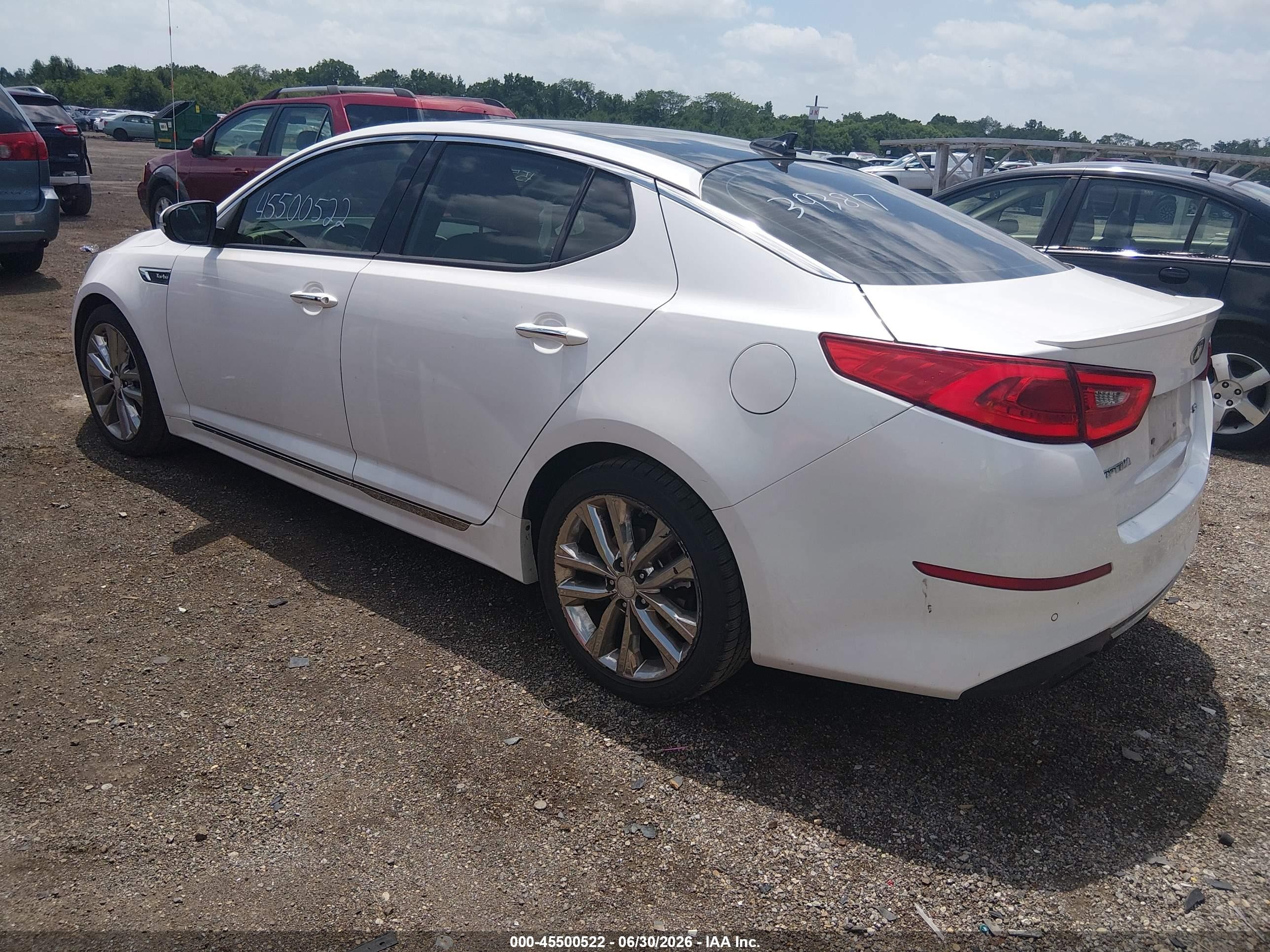 2015 Kia Optima Sxl Turbo White vin: 5XXGR4A68FG393817