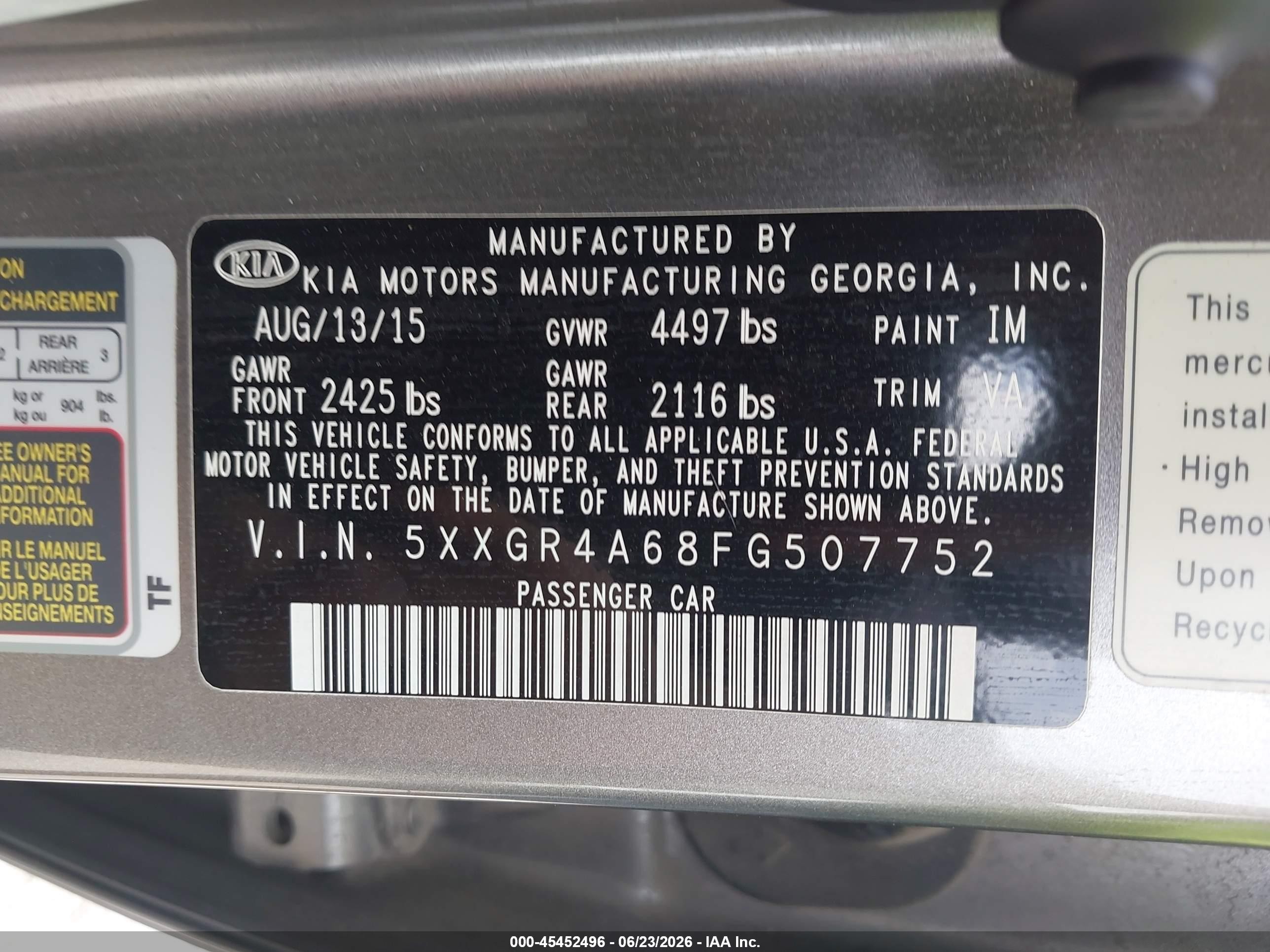 2015 Kia Optima Sxl Turbo Brown vin: 5XXGR4A68FG507752