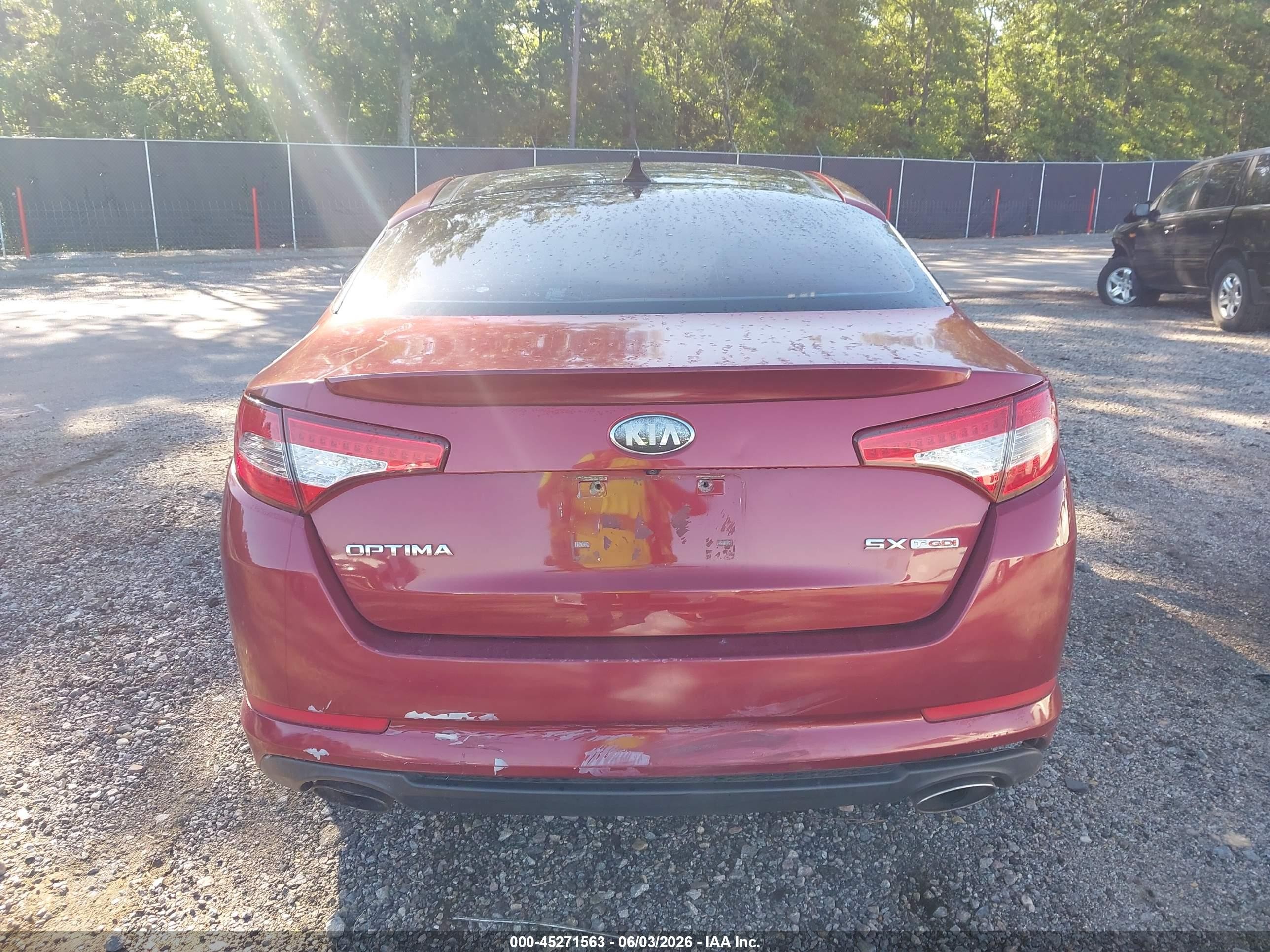 2013 Kia Optima Sx Red vin: 5XXGR4A69DG113383