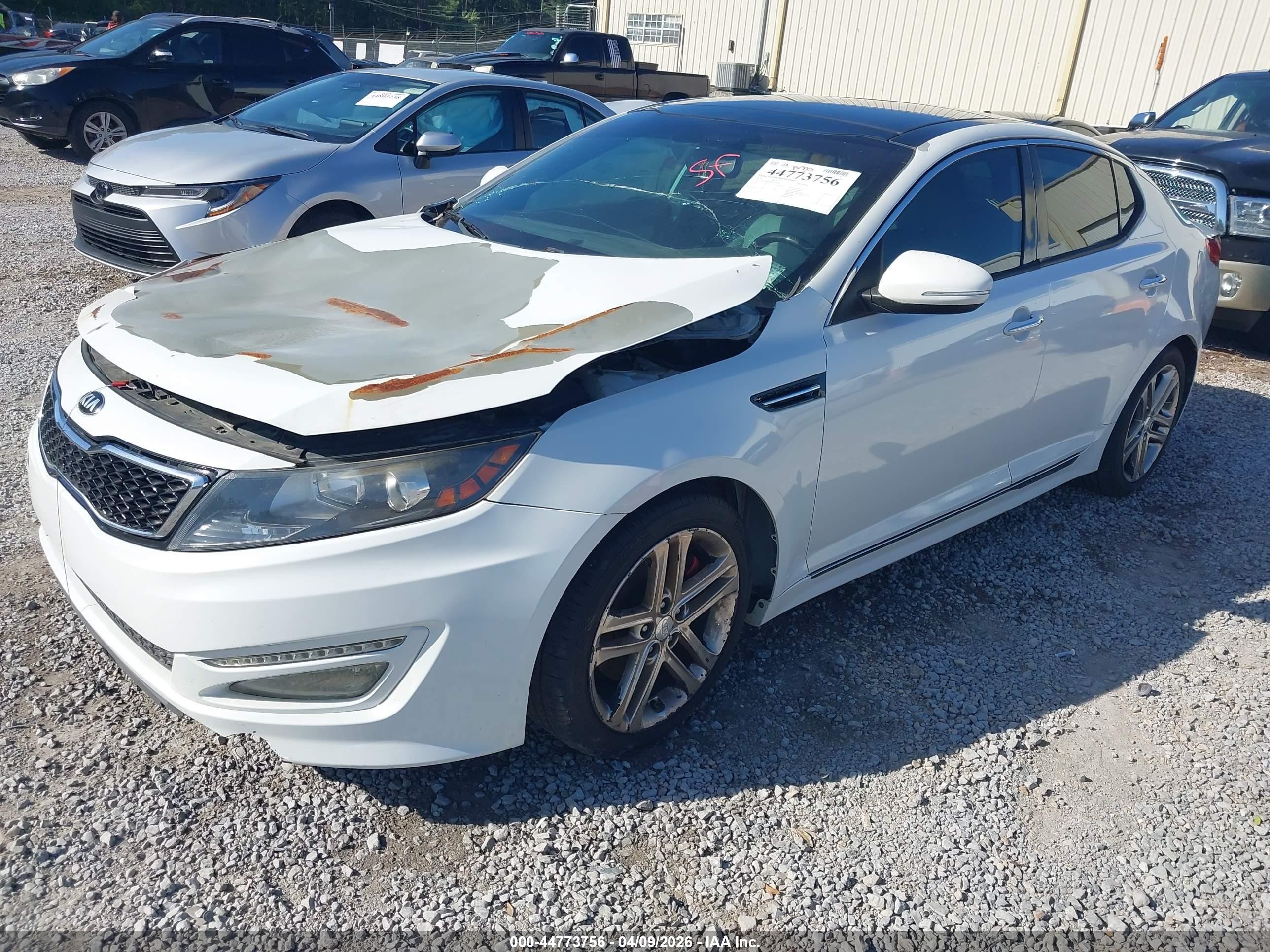 2013 Kia Optima Sx White vin: 5XXGR4A69DG206694