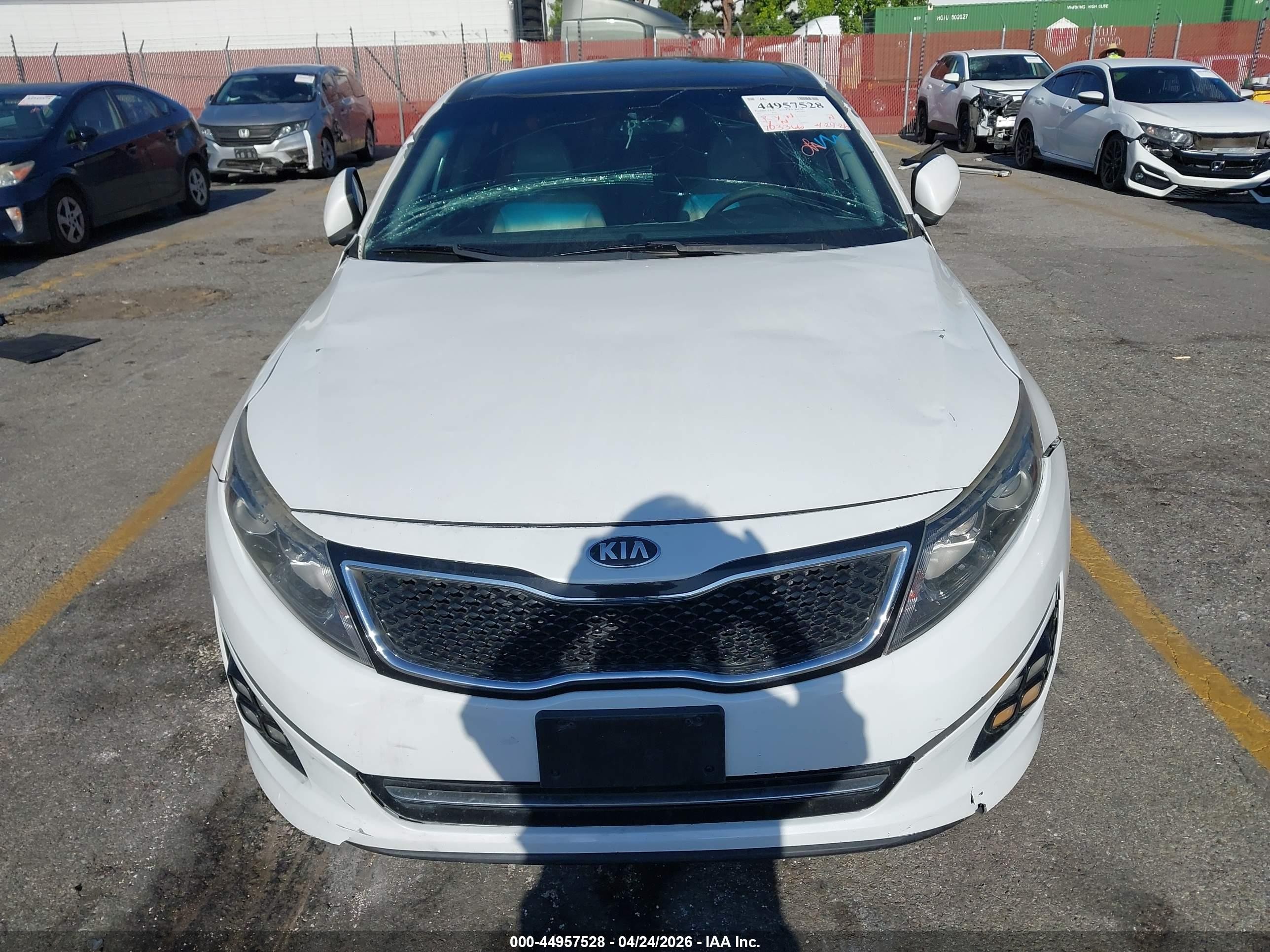 2015 Kia Optima Sxl Turbo White vin: 5XXGR4A69FG468735