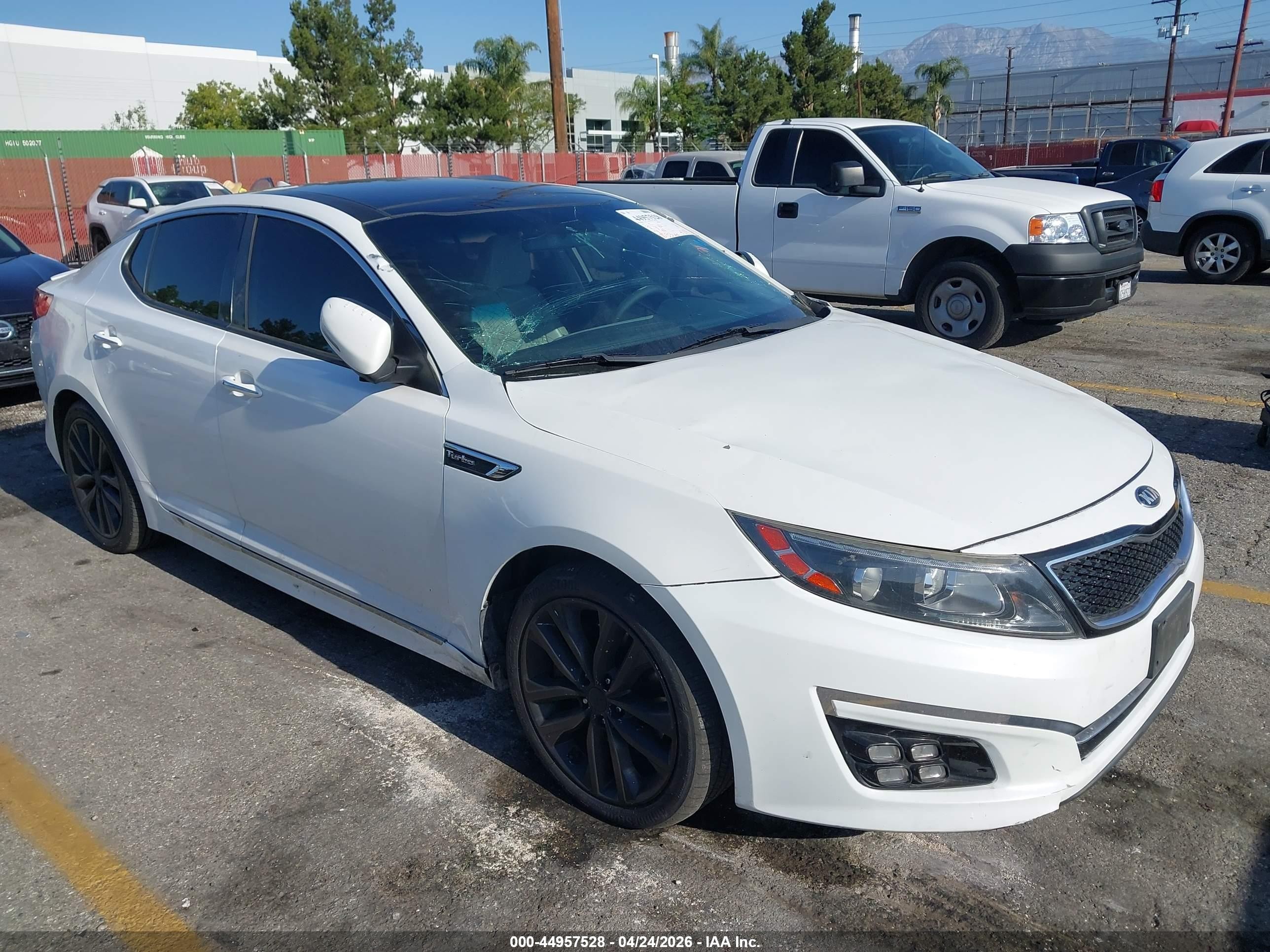 2015 Kia Optima Sxl Turbo White vin: 5XXGR4A69FG468735