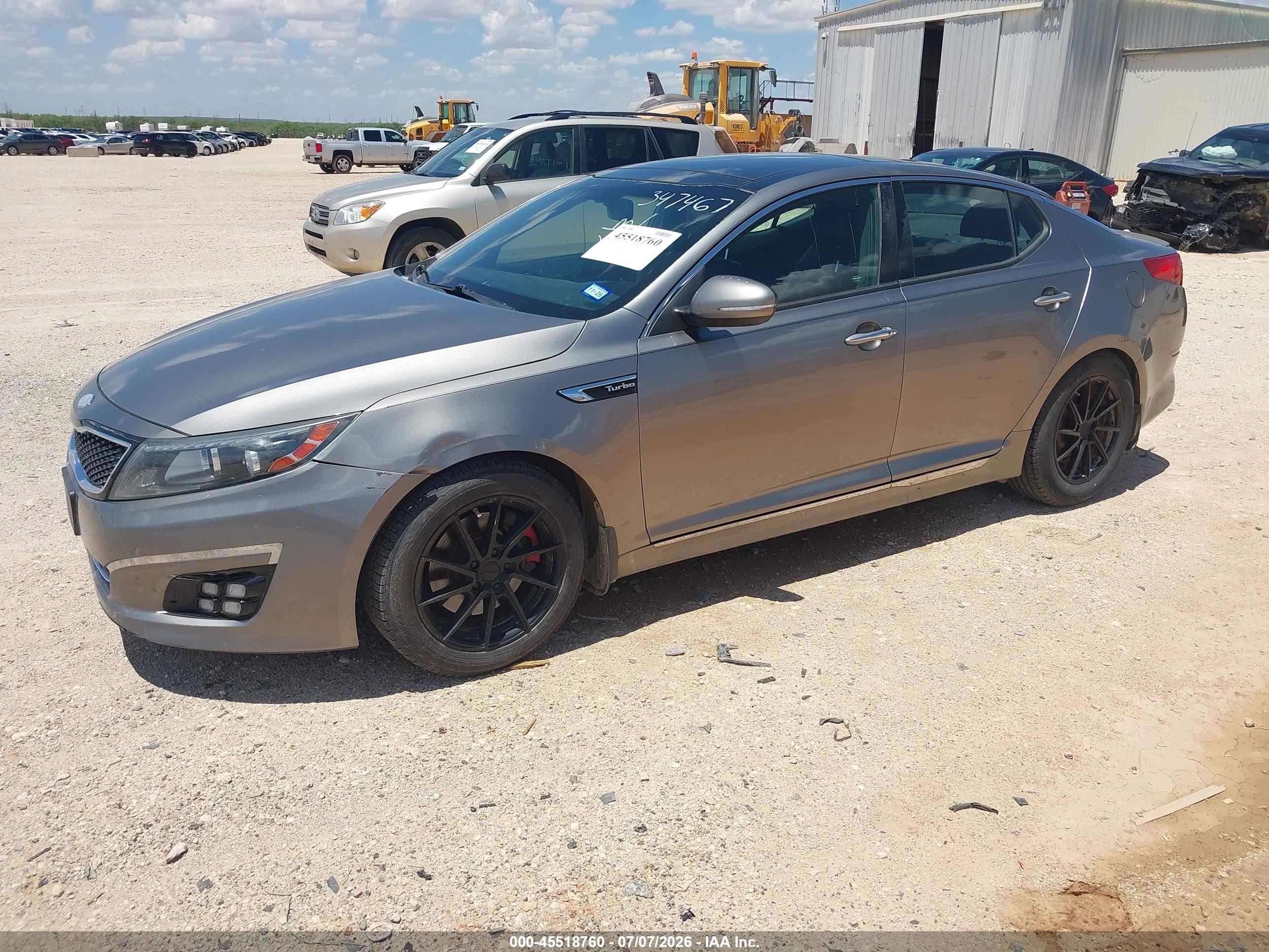 2014 Kia Optima Sxl Turbo Gray vin: 5XXGR4A6XEG347467