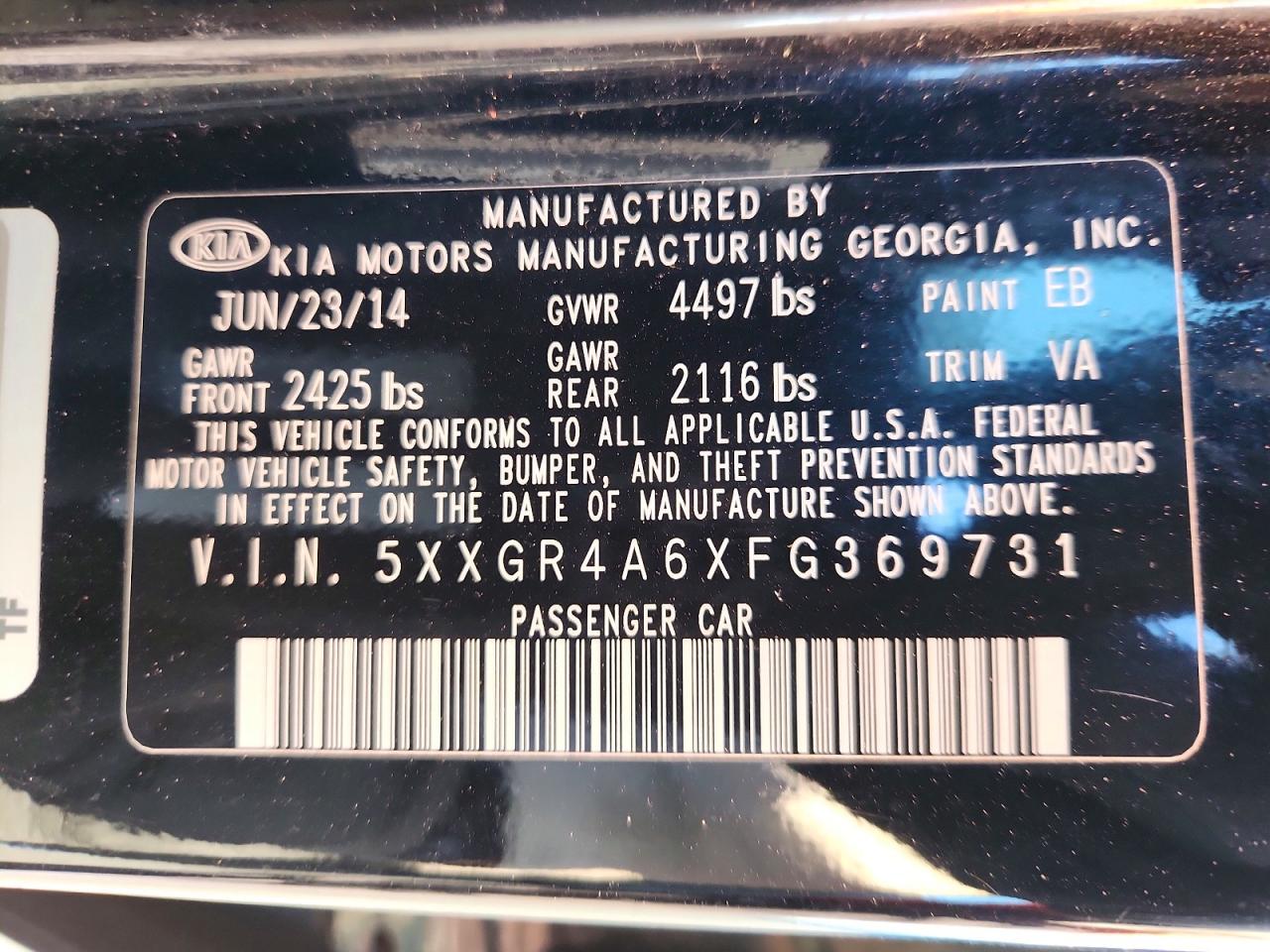 2015 Kia Optima Sx Черный vin: 5XXGR4A6XFG369731