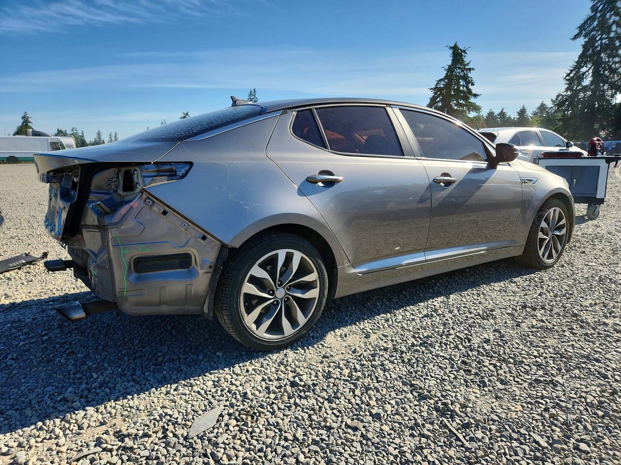 2015 Kia Optima Sx Gray vin: 5XXGR4A6XFG491098
