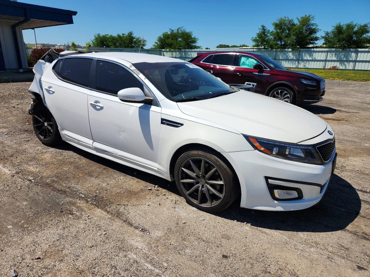 2015 Kia Optima Sx White vin: 5XXGR4A77FG367279