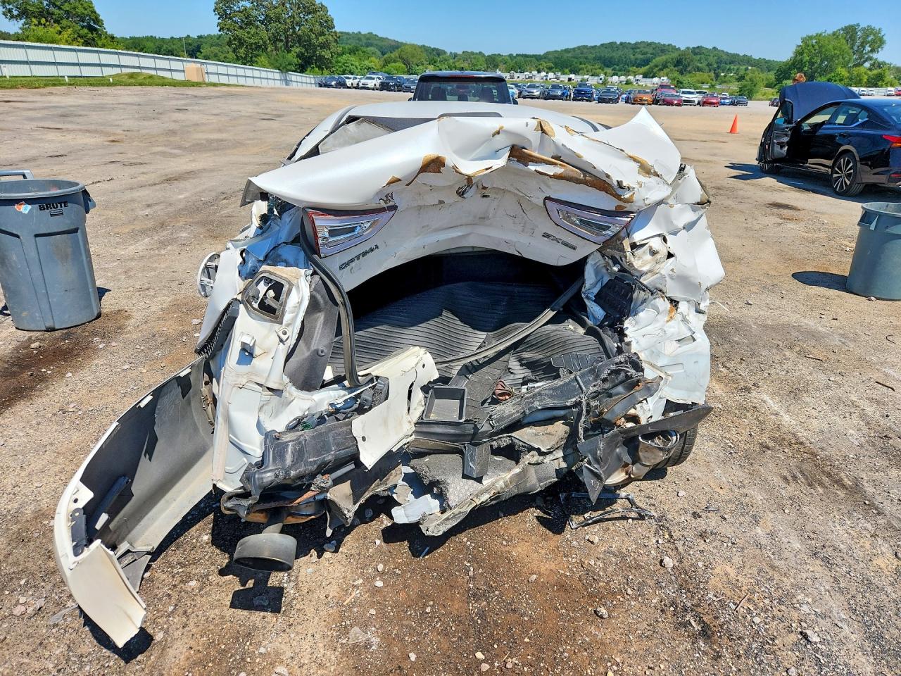 2015 Kia Optima Sx White vin: 5XXGR4A77FG367279