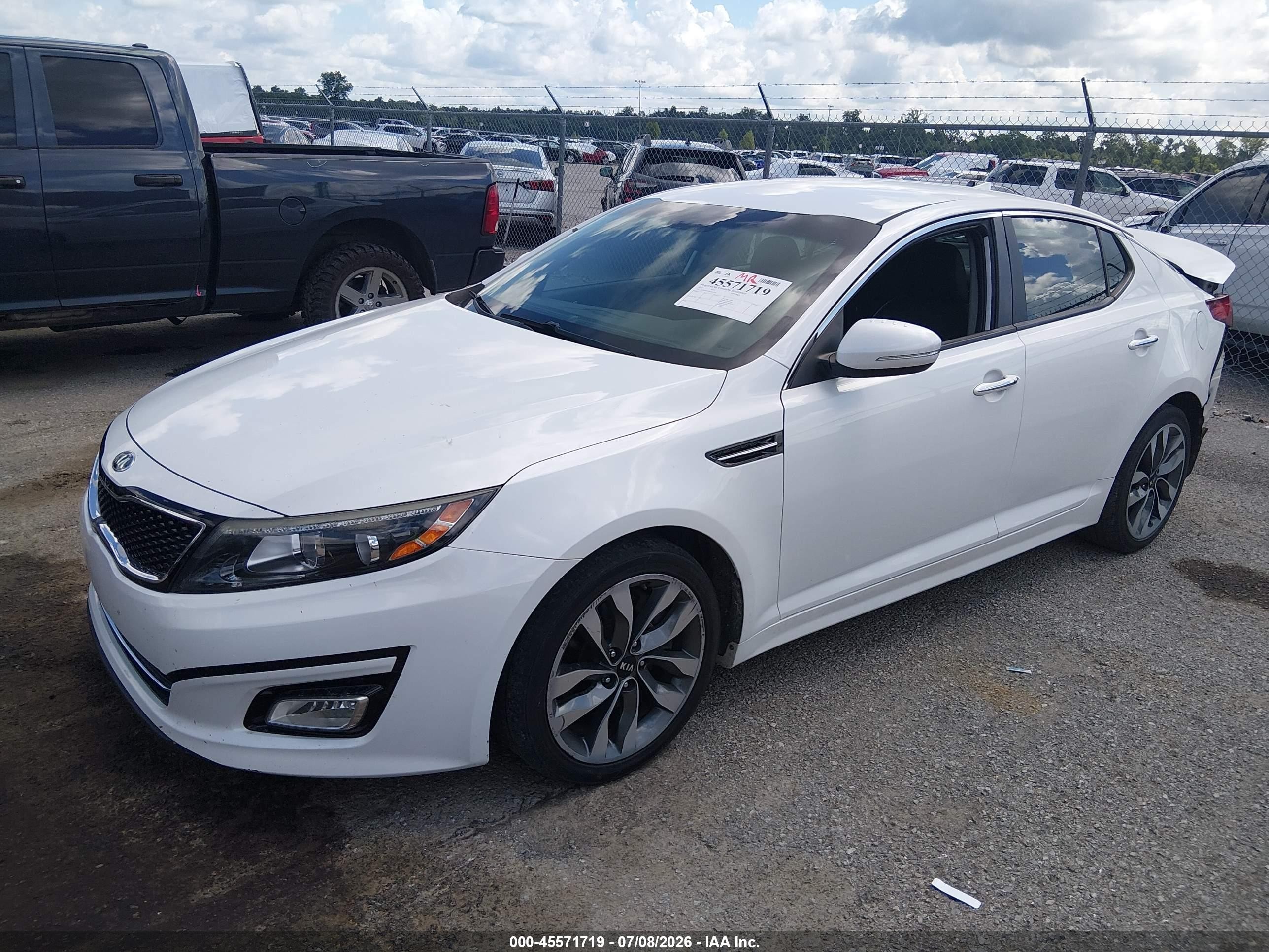 2015 Kia Optima Sx White vin: 5XXGR4A77FG424970