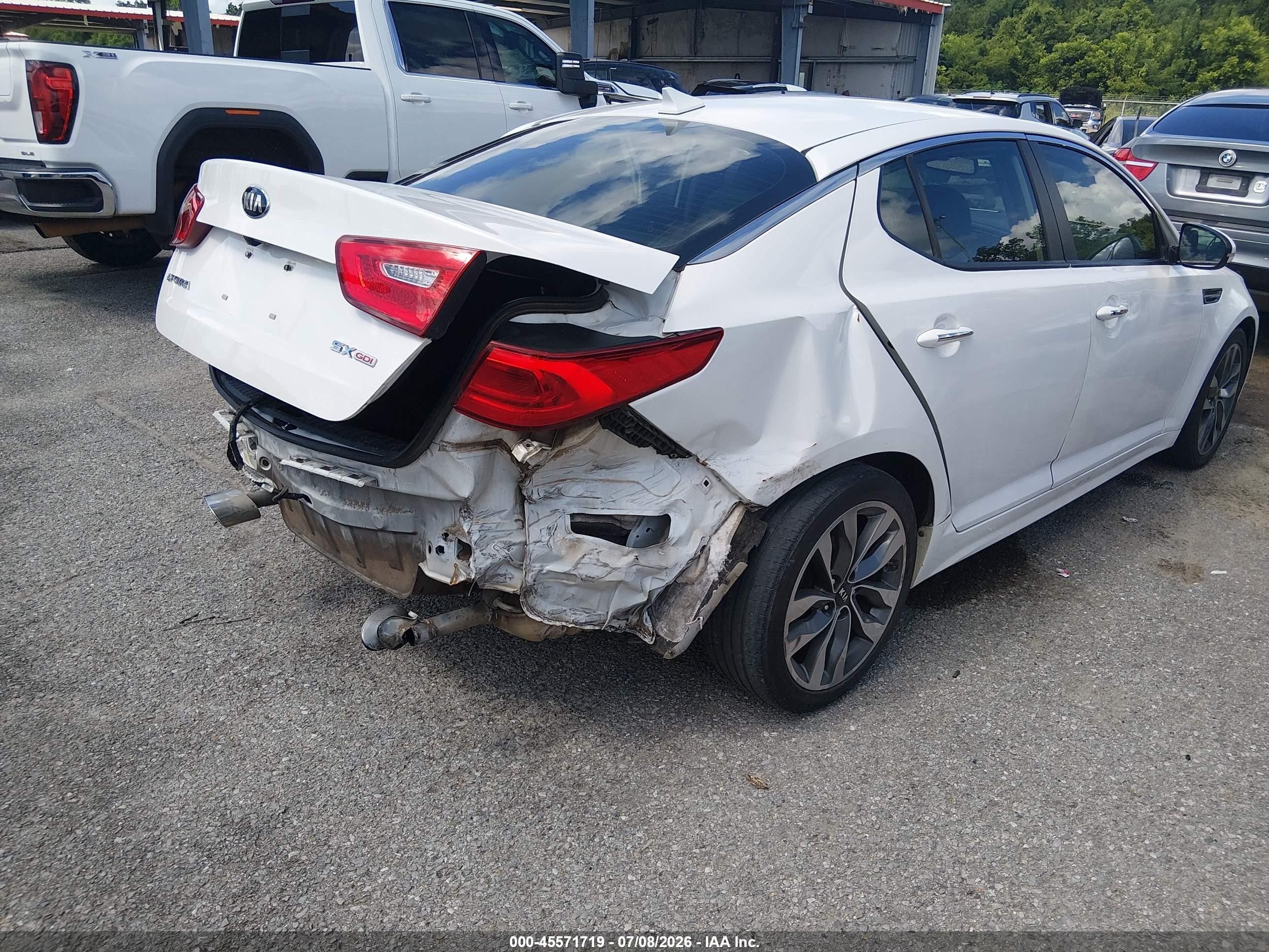 2015 Kia Optima Sx White vin: 5XXGR4A77FG424970