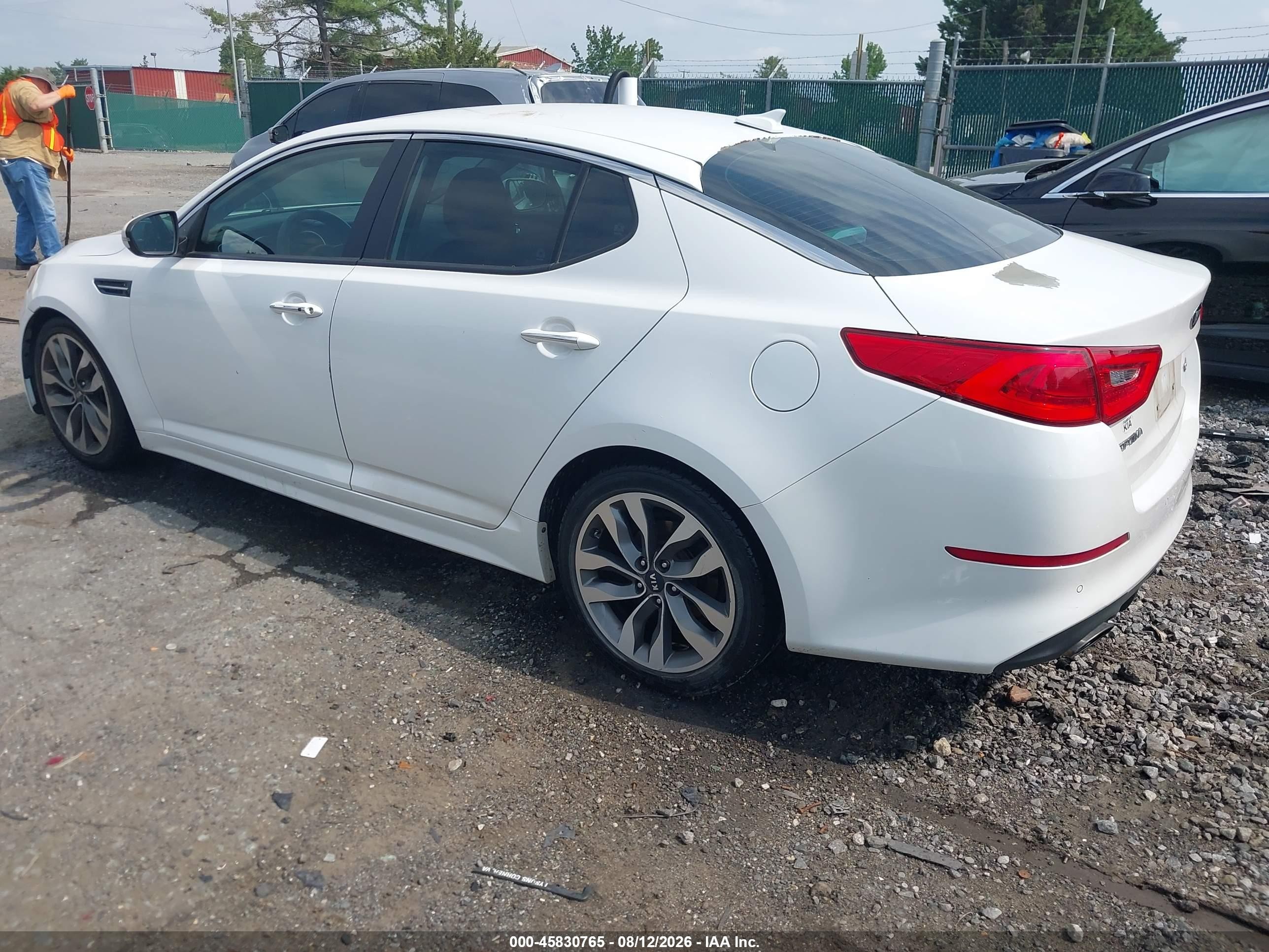 2015 Kia Optima Sx White vin: 5XXGR4A77FG445446