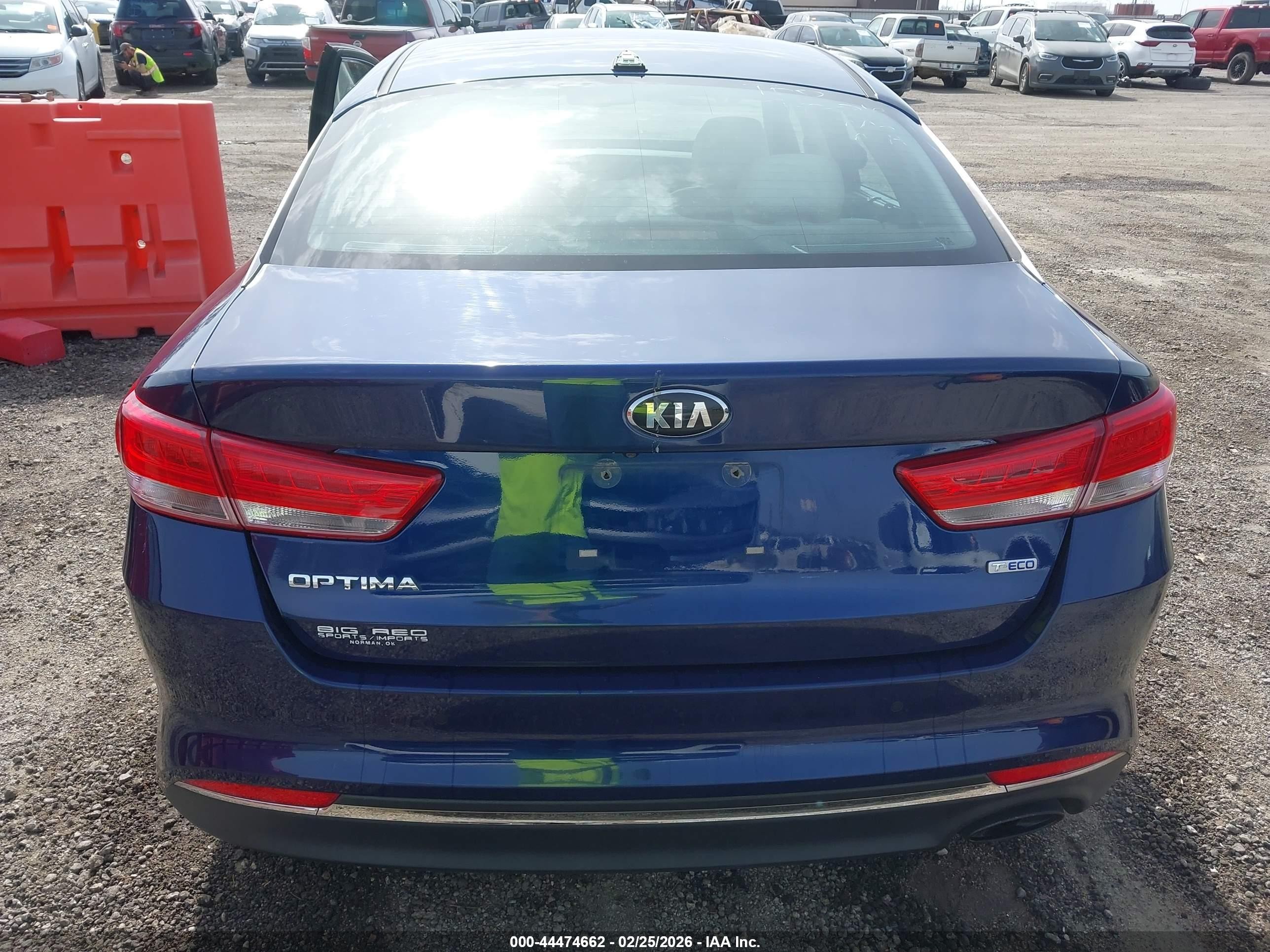 2016 Kia Optima Lx Turbo Синий vin: 5XXGT4L17GG006582