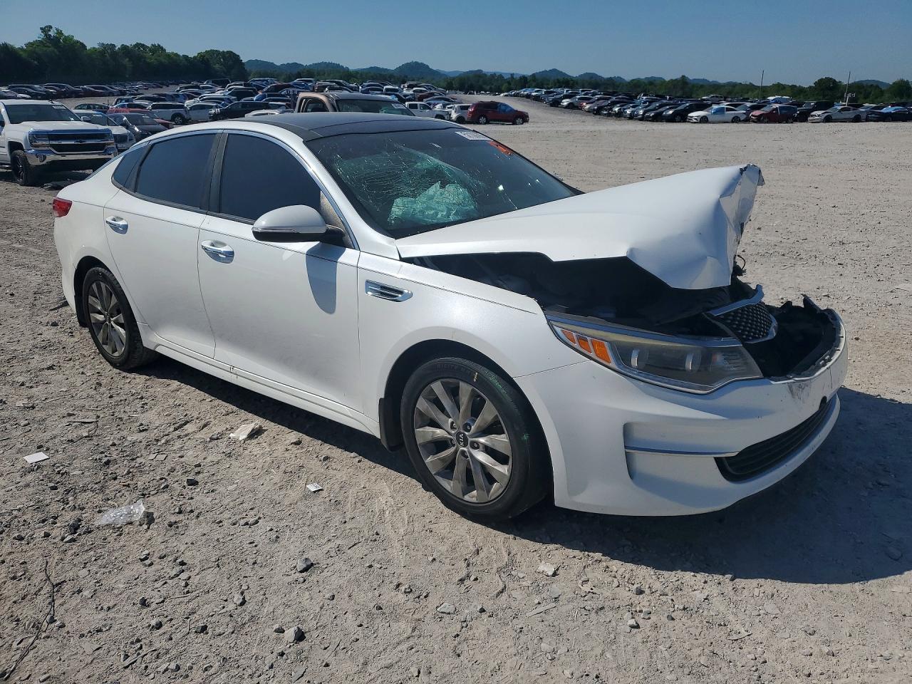 2016 Kia Optima Ex White vin: 5XXGU4L30GG050759