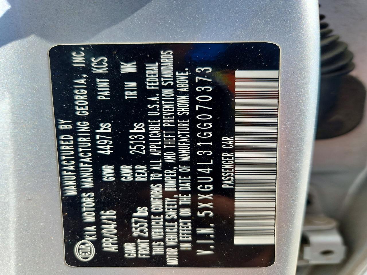 2016 Kia Optima Ex Silver vin: 5XXGU4L31GG070373