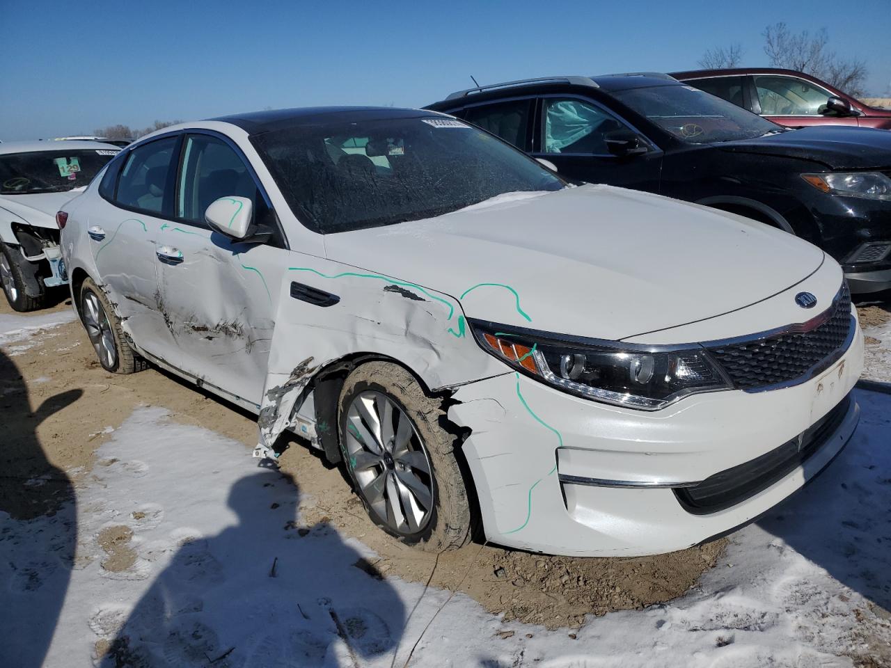 2016 Kia Optima Ex Белый vin: 5XXGU4L34GG063272