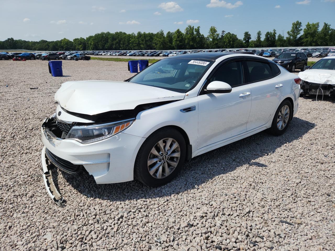 2018 Kia Optima Ex White vin: 5XXGU4L36JG246650