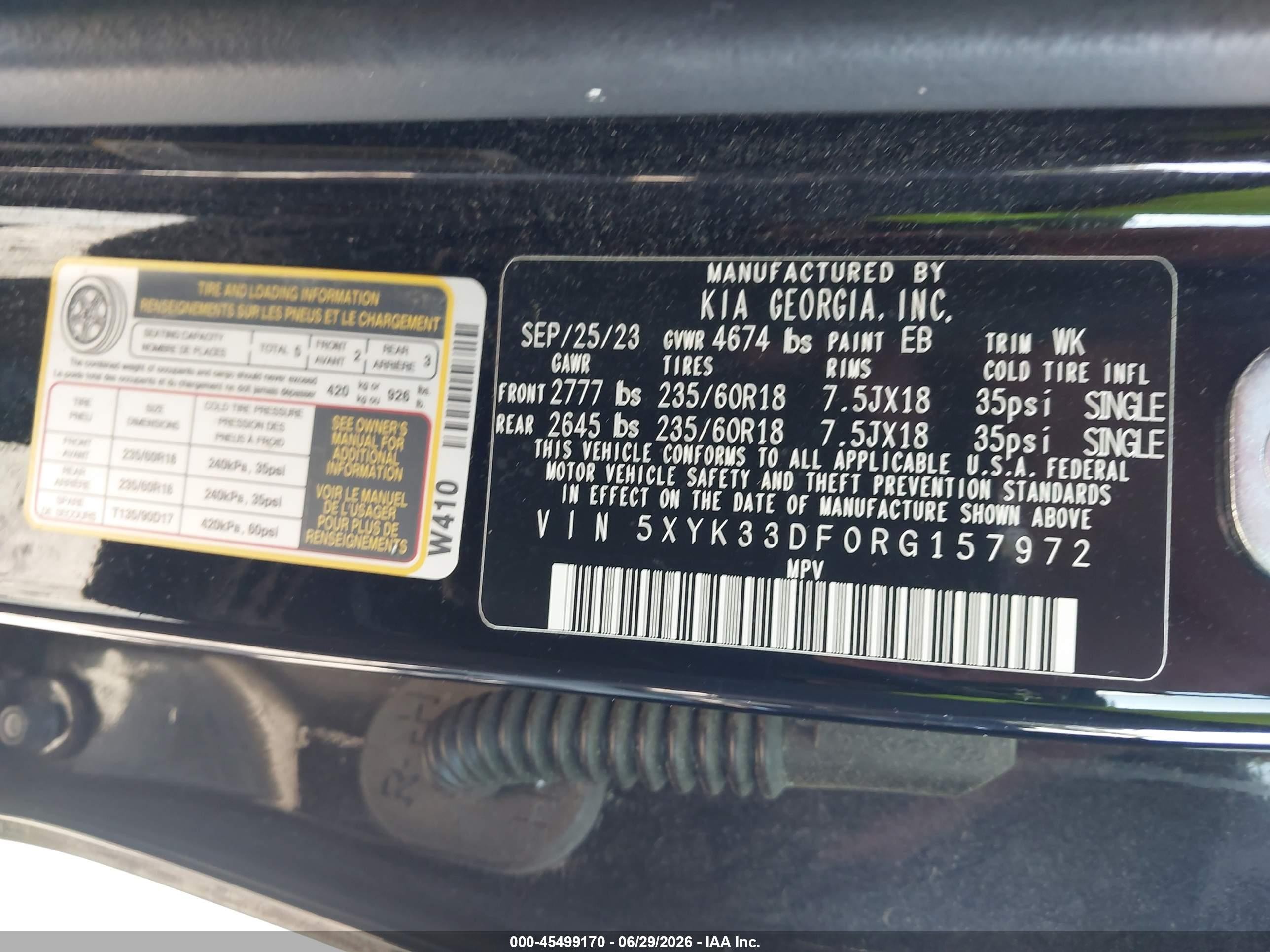 2024 Kia Sportage Ex Black vin: 5XYK33DF0RG157972