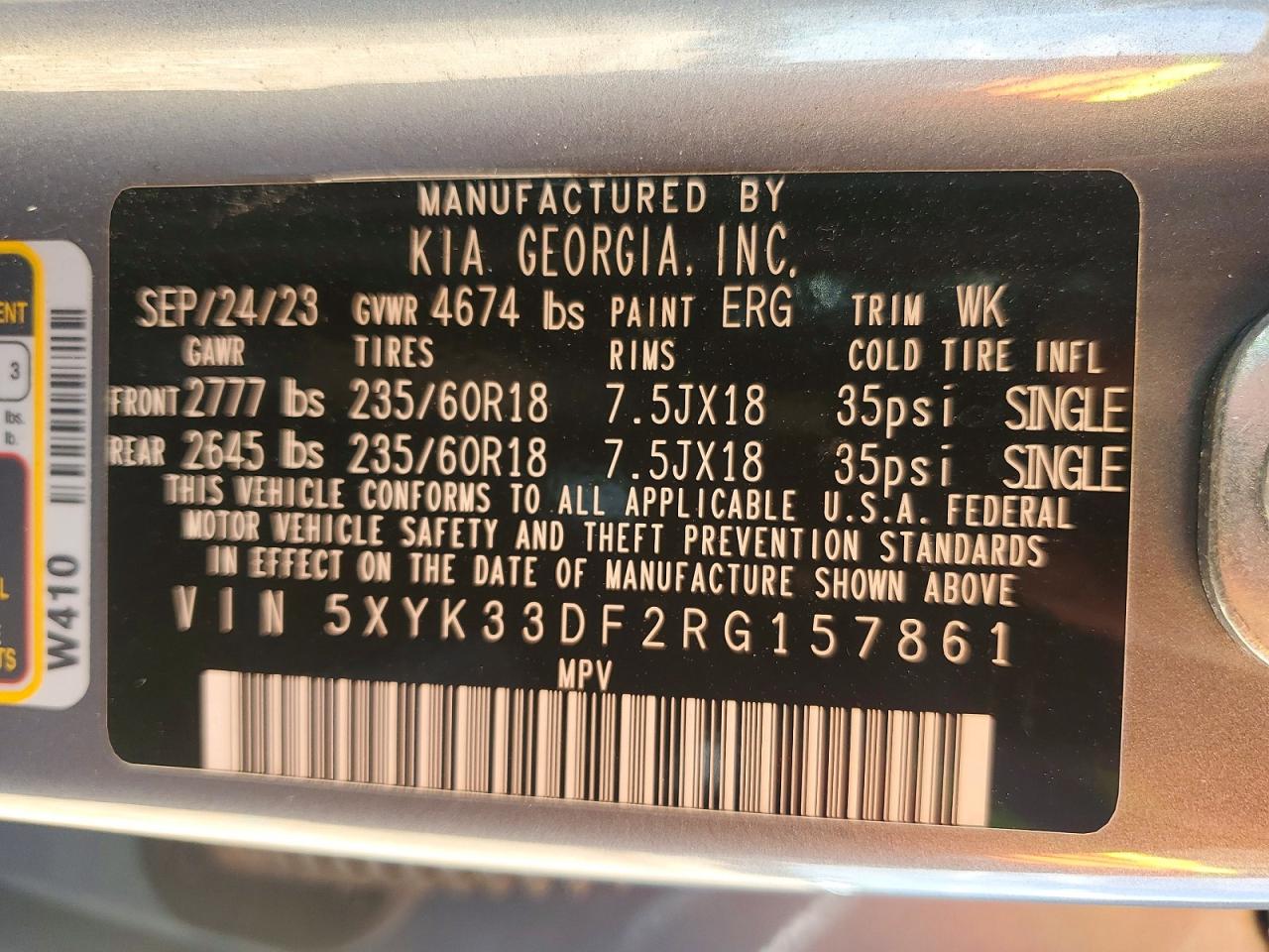 2024 Kia Sportage Ex Gray vin: 5XYK33DF2RG157861