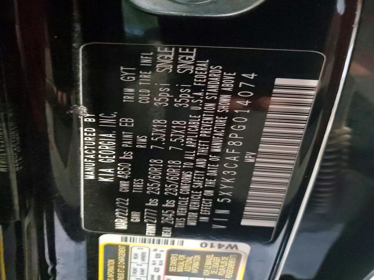 2023 Kia Sportage Ex Black vin: 5XYK3CAF8PG014074