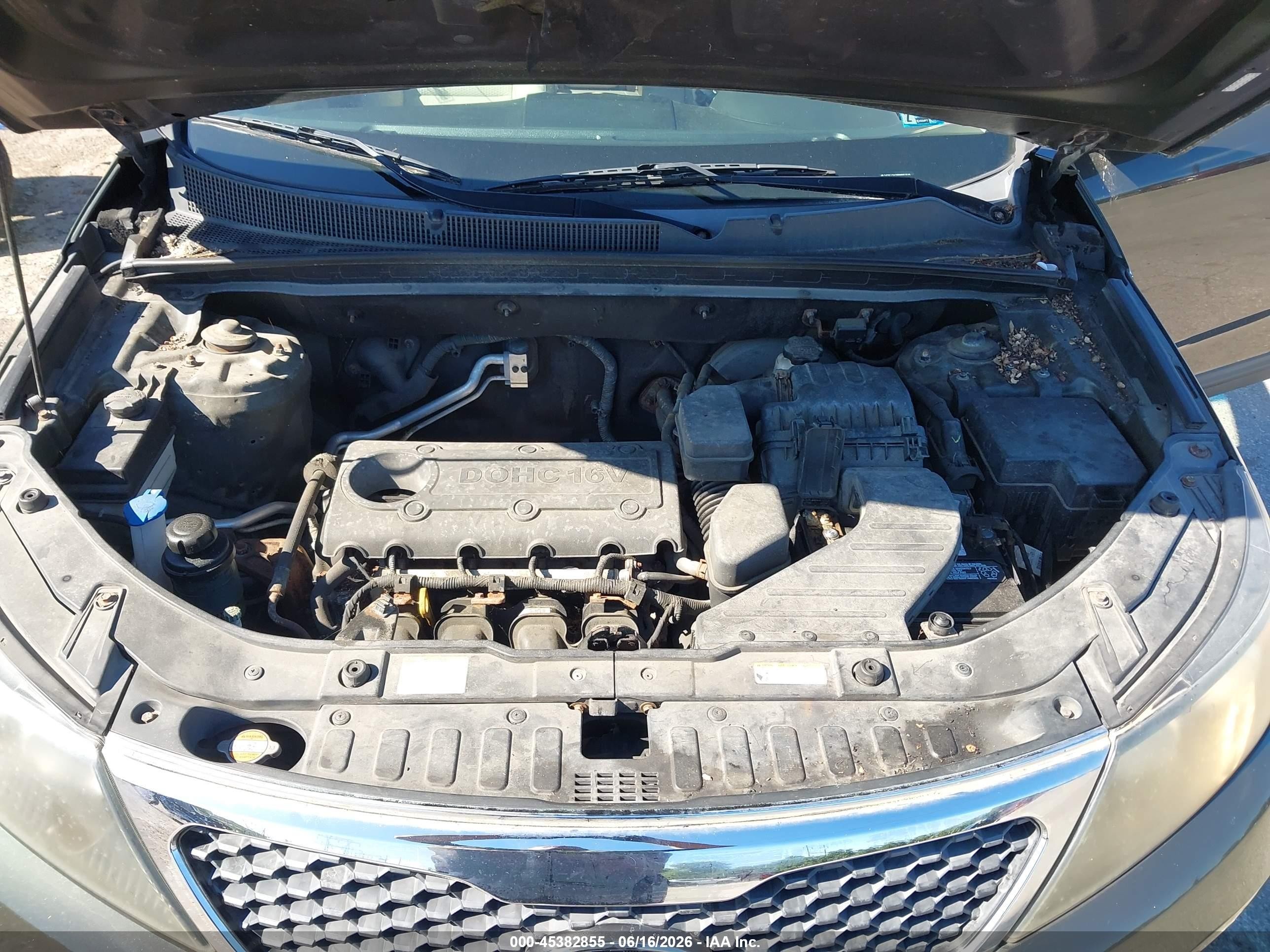 2011 Kia Sorento Lx Green vin: 5XYKT3A10BG091826