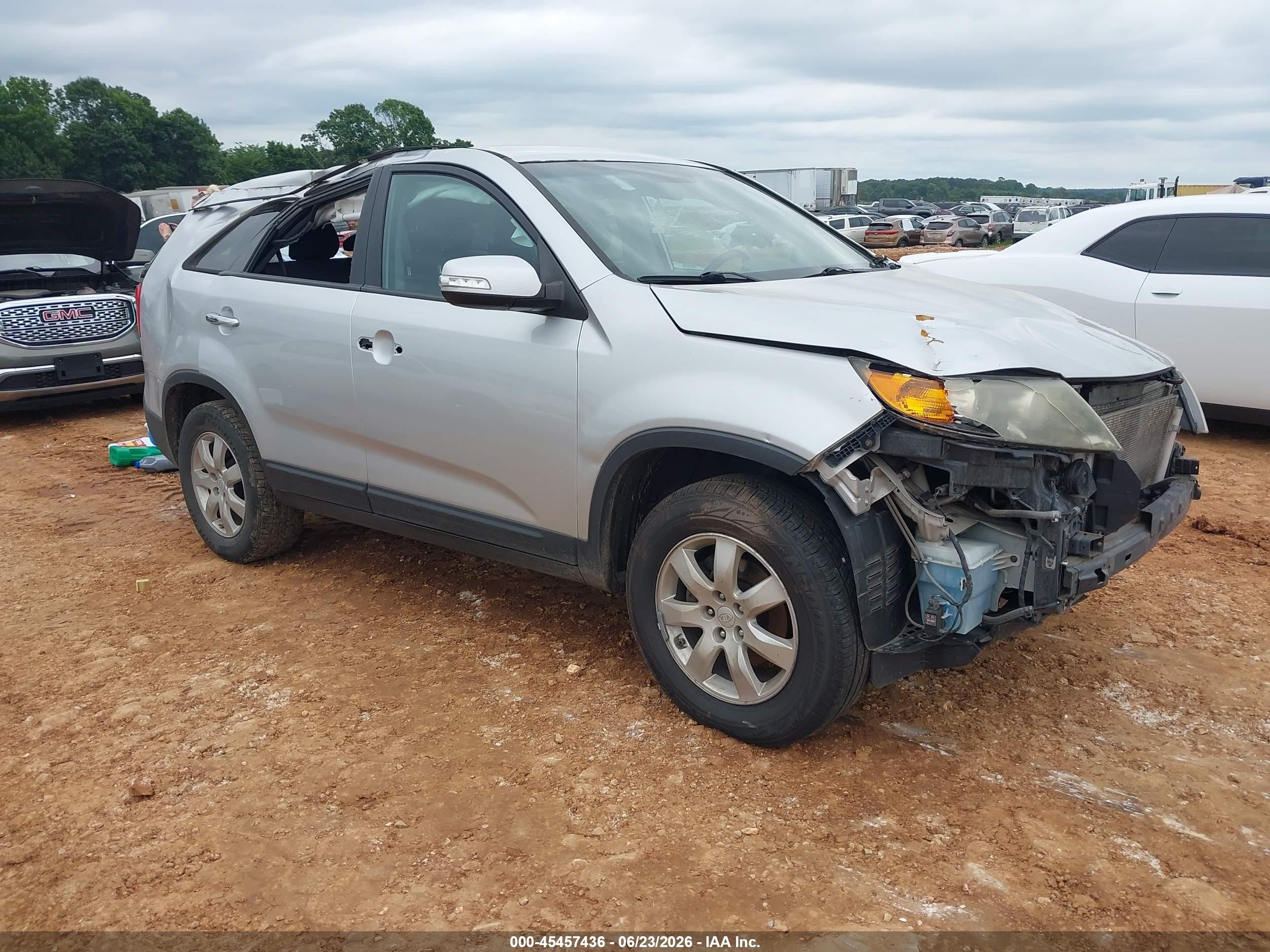 2011 Kia Sorento Lx Silver vin: 5XYKT3A10BG145027