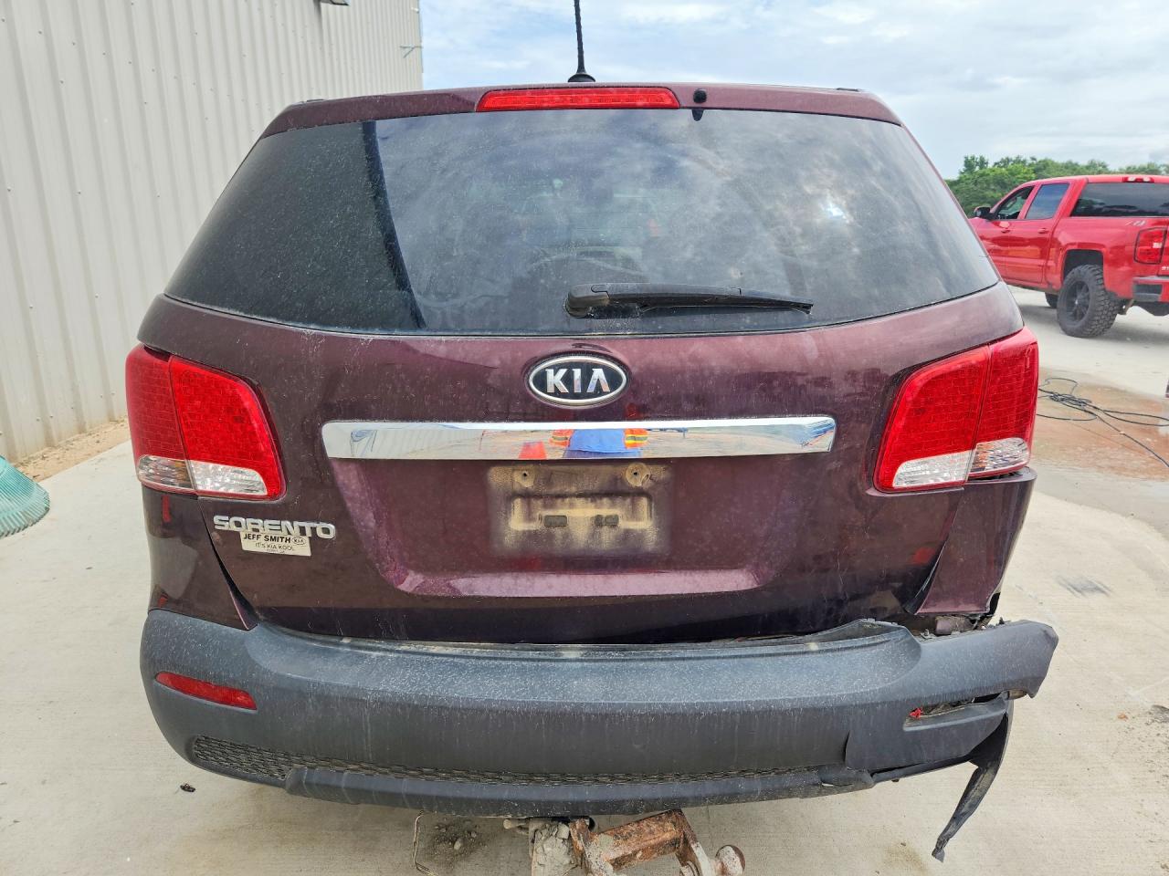 2012 Kia Sorento Lx Burgundy vin: 5XYKT3A10CG289064