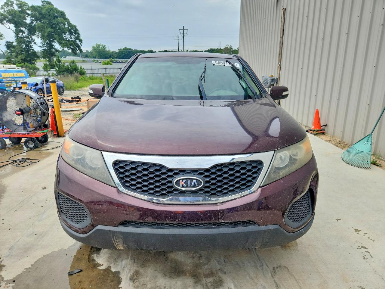 2012 Kia Sorento Lx Burgundy vin: 5XYKT3A10CG289064